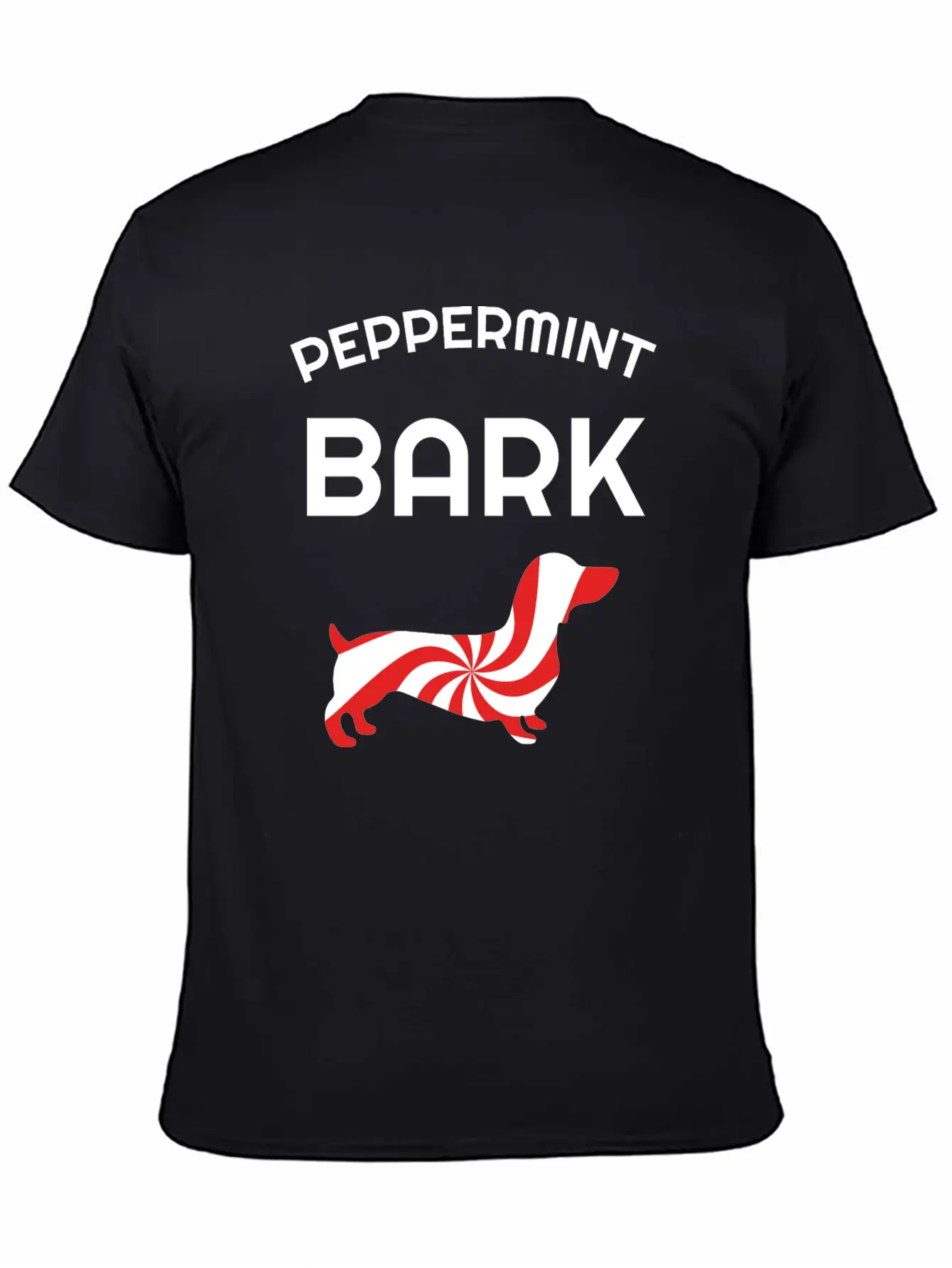 Twirly Mint Candy Christmas Sweet Peppermint Dog Basic Graphic T-Shirt – Daily Comfort In Soft Cotton