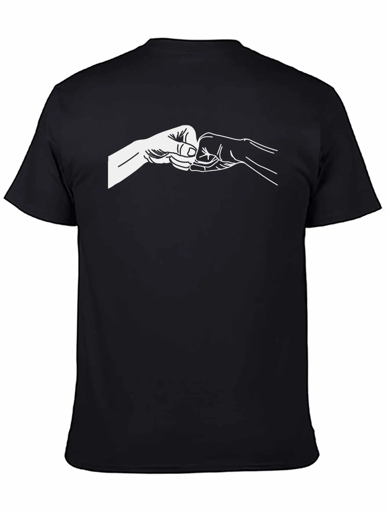 Two Hands With Fist Salute, Fists Black And White Stylish Everyday T-Shirt – Unisex Basic Cotton Tee