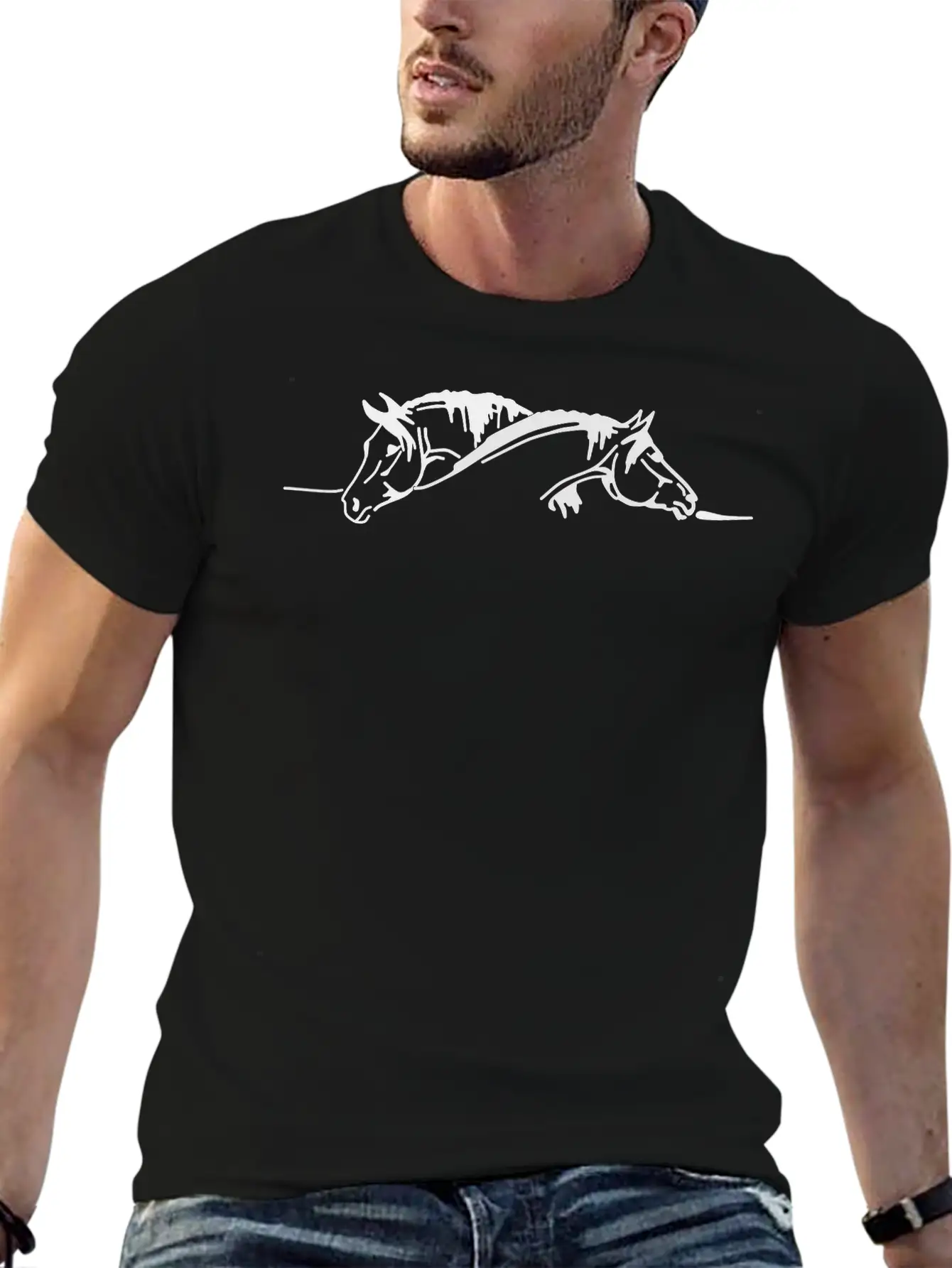 Two Horses Basic Graphic T-Shirt – Daily Comfort In Soft Cotton
