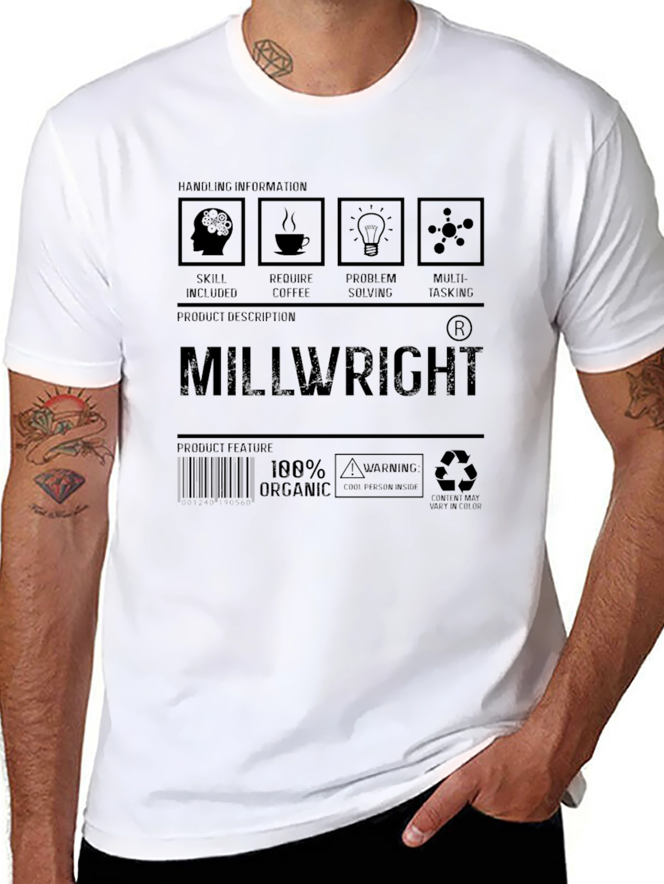 Millwright Skills T-Shirt - 100% Organic