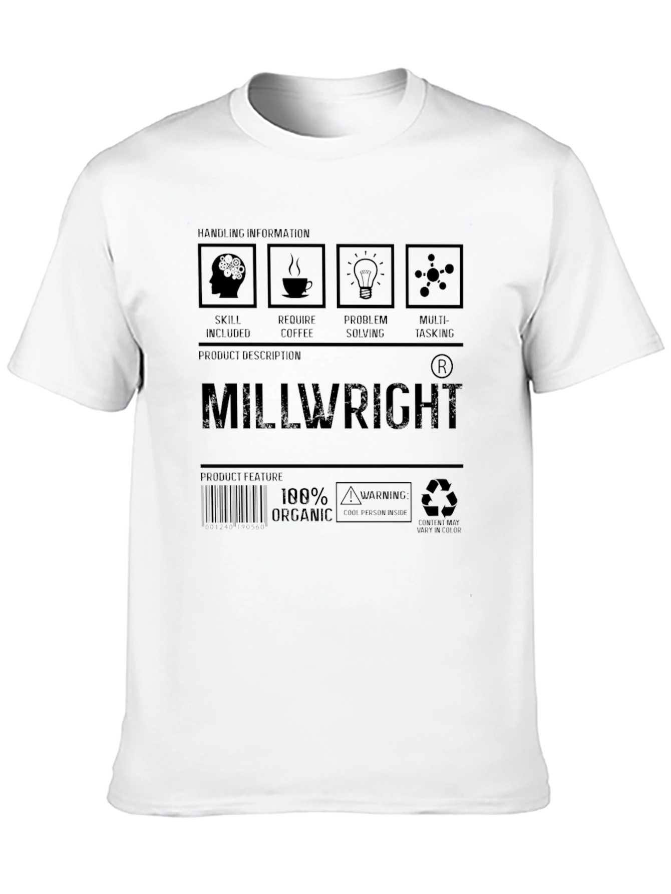 Millwright Skills T-Shirt - 100% Organic