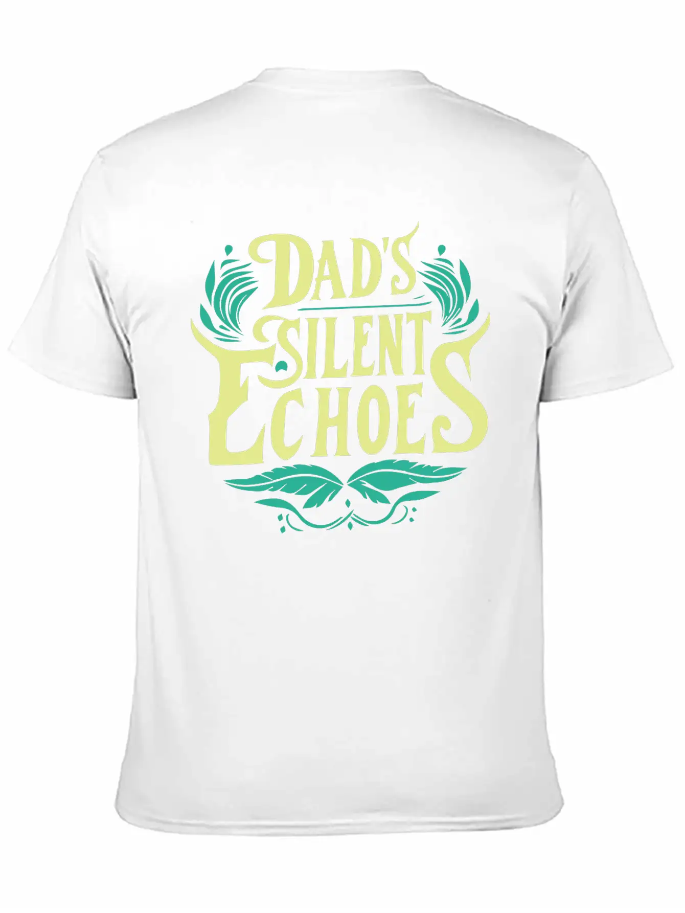 Typography T-shirt Design, Dad's Silent Echoes Essential Unisex Summer Tee – Soft Cotton Casual Fit