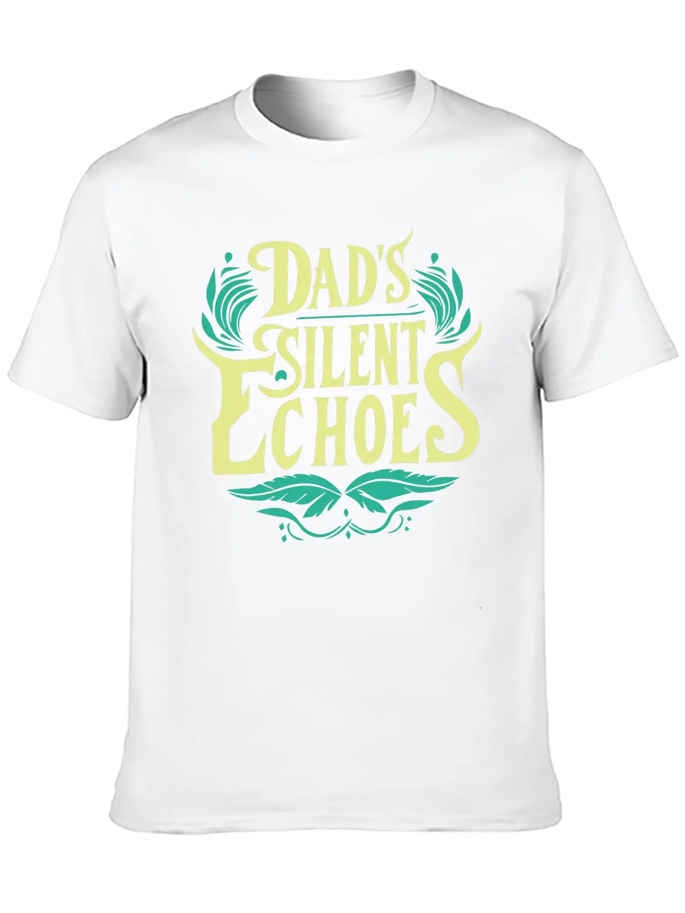 Typography T-shirt Design, Dad's Silent Echoes Essential Unisex Summer Tee – Soft Cotton Casual Fit