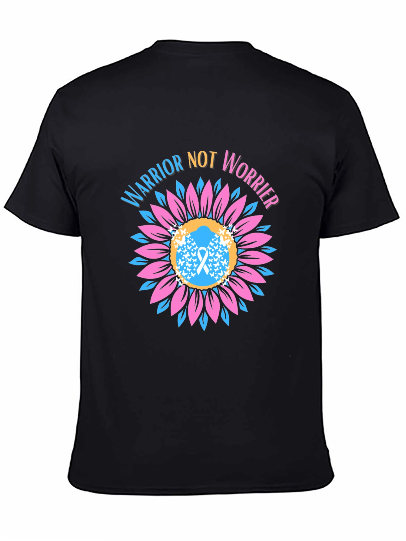 Warrior Not Worrier Sunflower Graphic T-Shirt