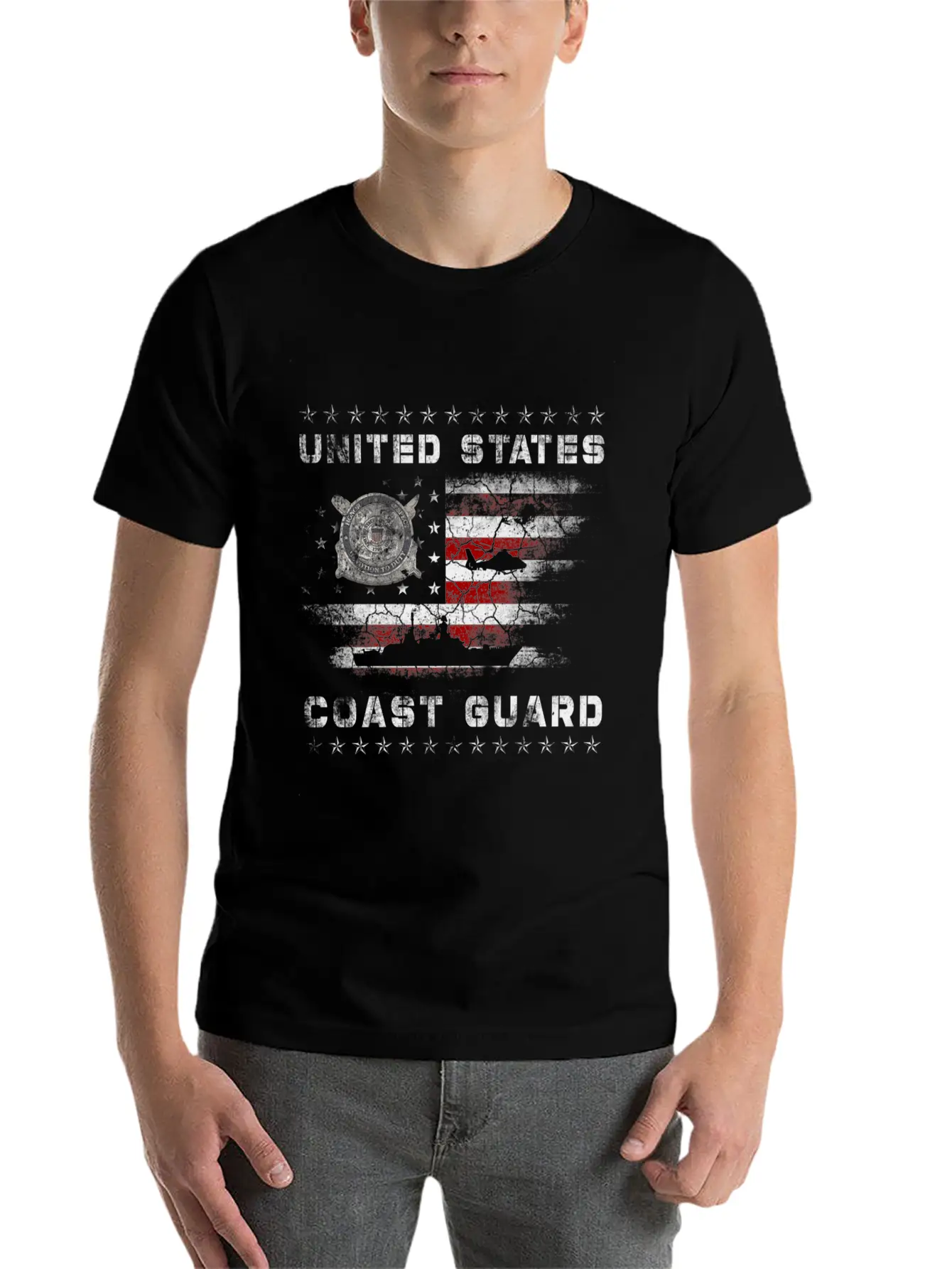 U Coast Guard Uscg Veteran S Unisex Short Sleeve Soft Cotton T-Shirt – Casual Everyday Wear