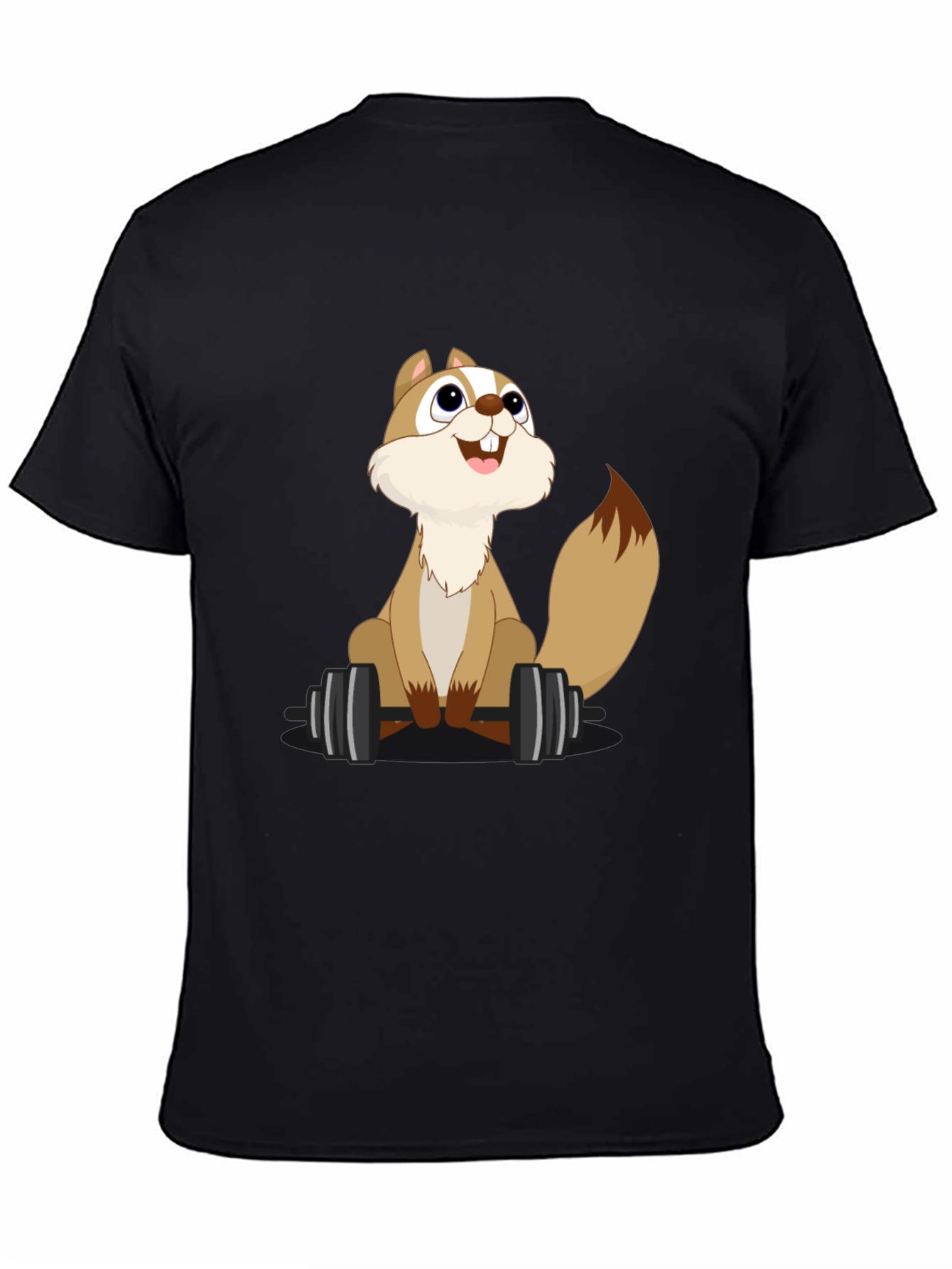 Squirrel Lifting Weights Graphic T-Shirt