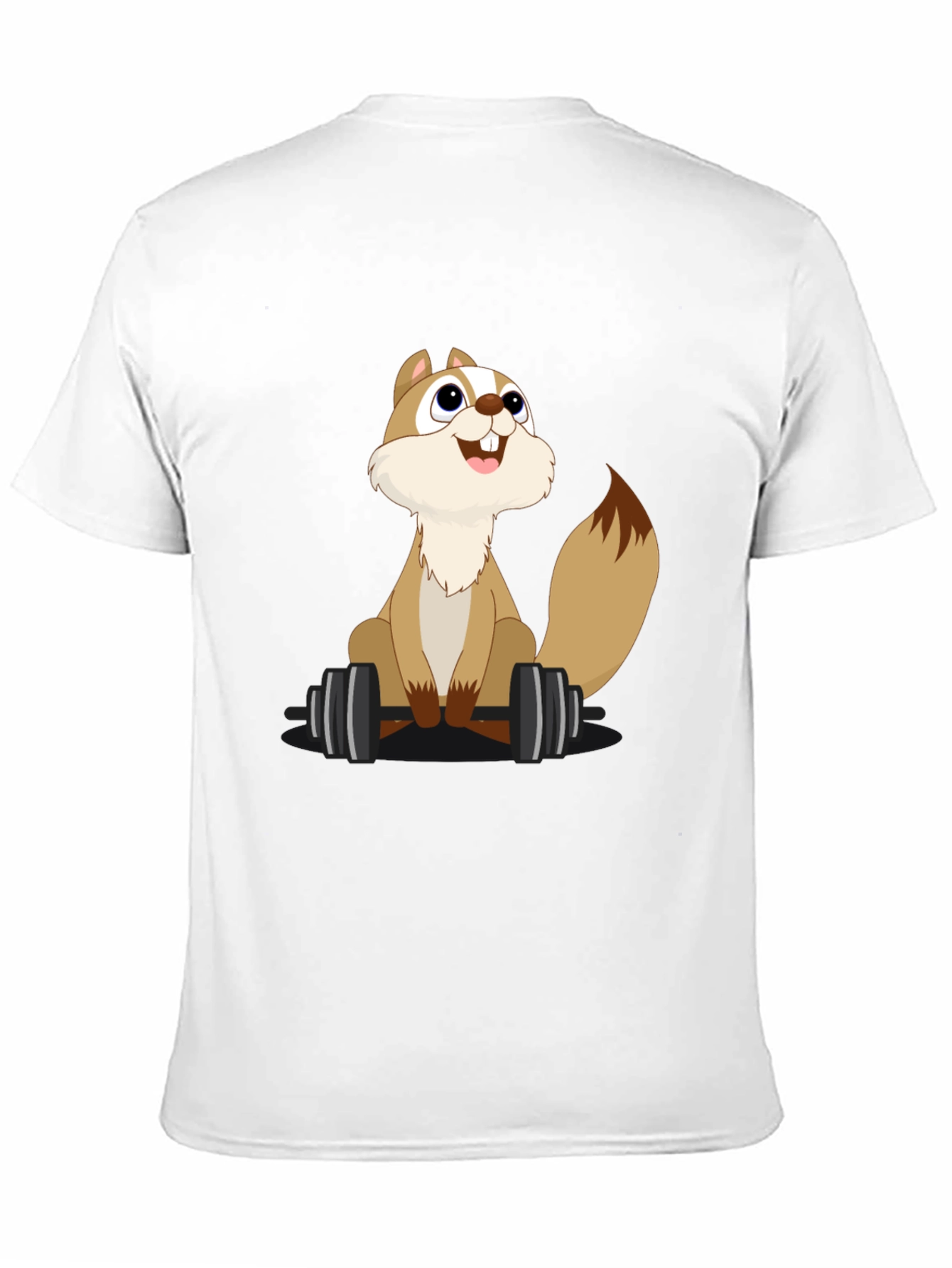 Squirrel Lifting Weights Graphic T-Shirt