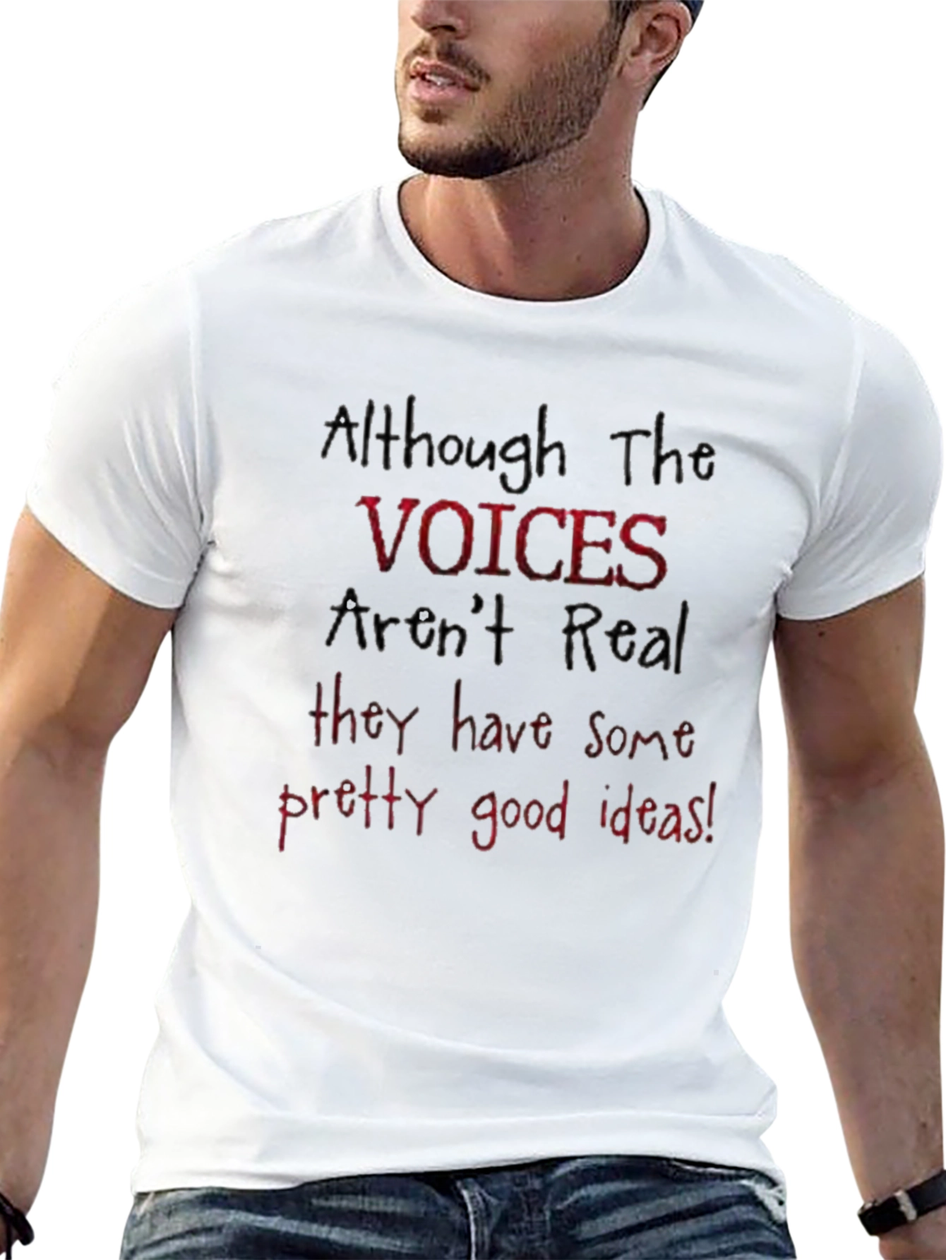 Voices Arent Real Graphic T-Shirt