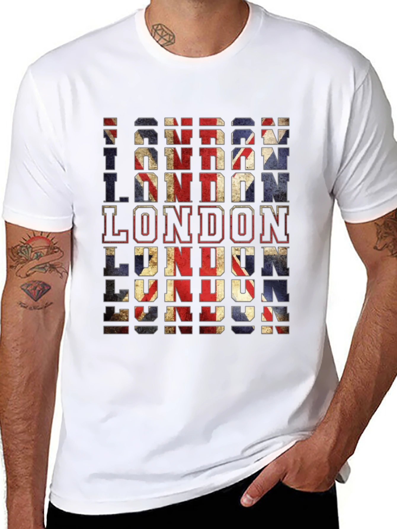 London Union Jack Flag Graphic T-Shirt