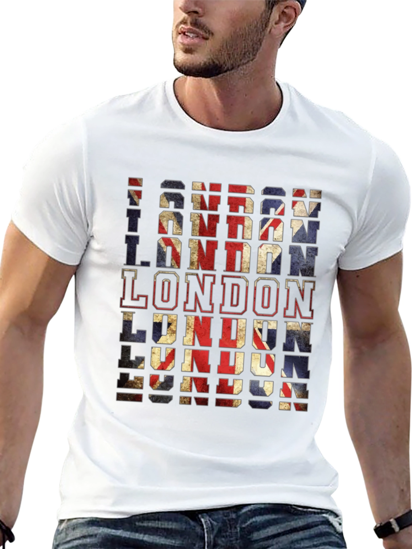 London Union Jack Flag Graphic T-Shirt
