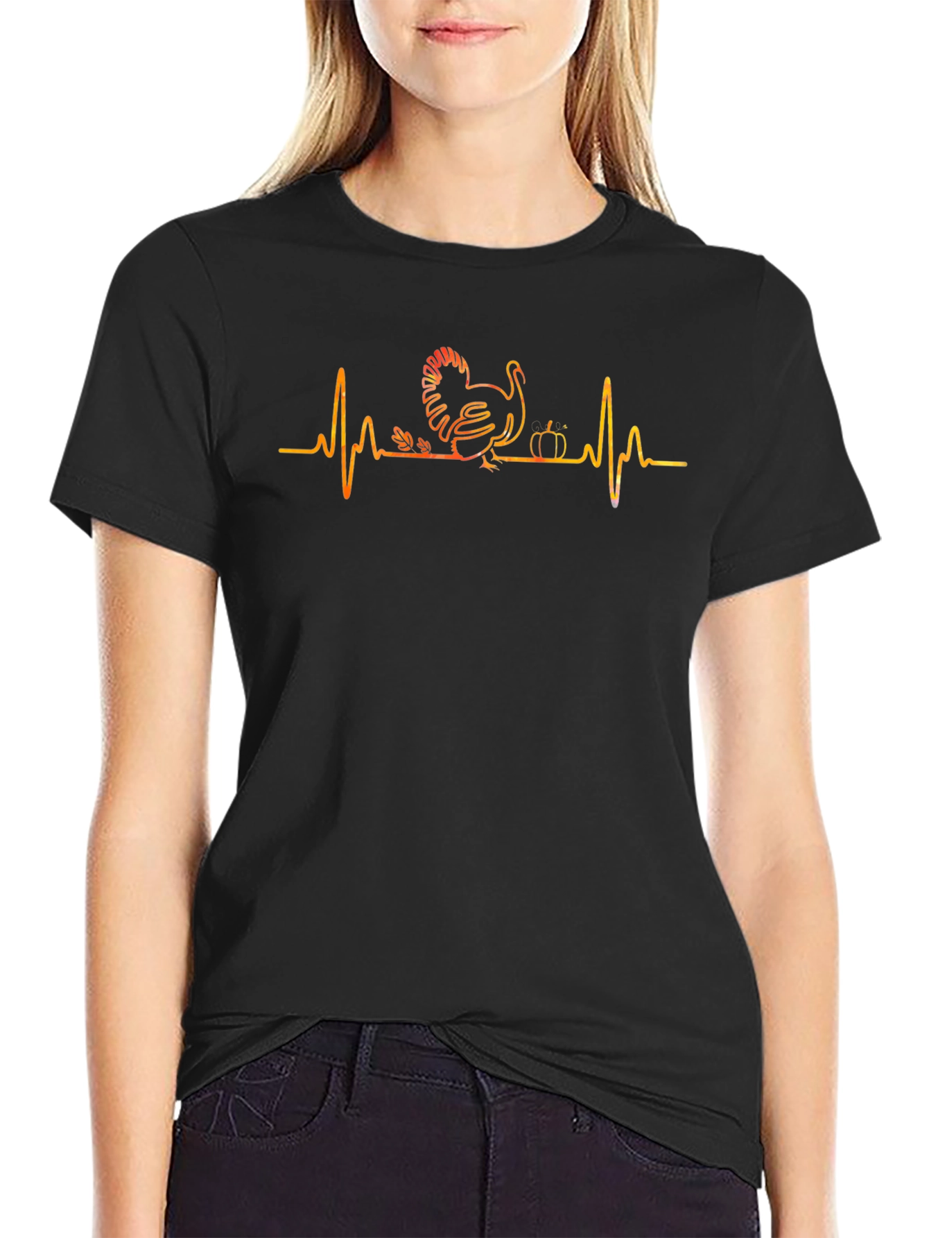 Thanksgiving Turkey Heartbeat T-Shirt