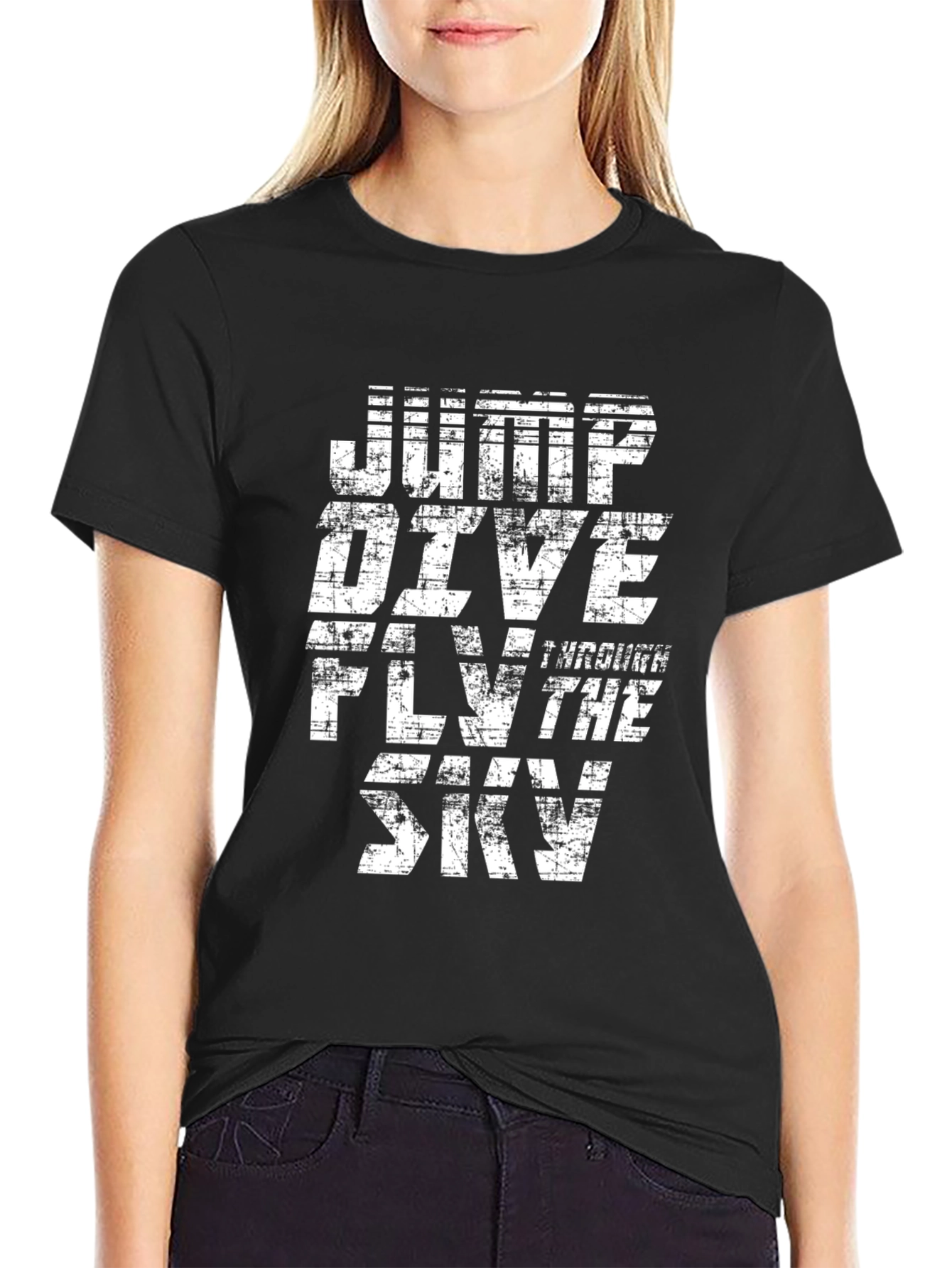 Jump Dive Fly the Sky Graphic T-Shirt