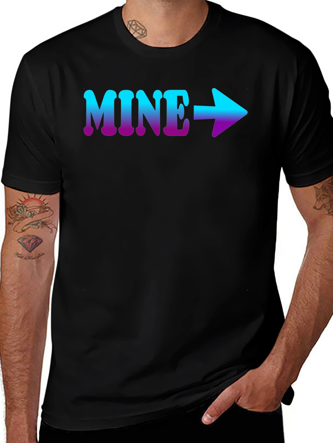 Mine Arrow T-Shirt - Novelty Graphic Tee