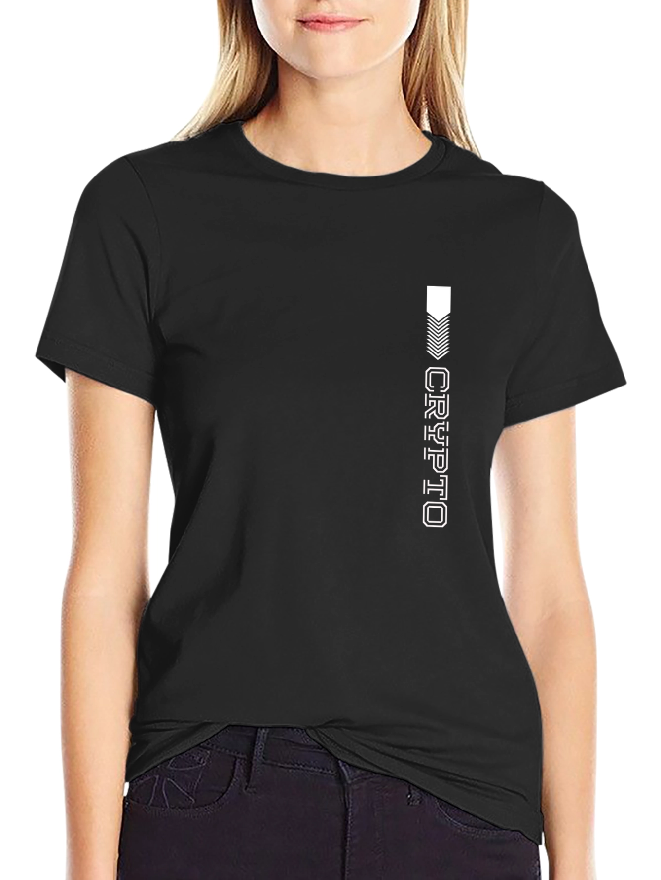 Crypto Graphic Black T-Shirt - Modern Style