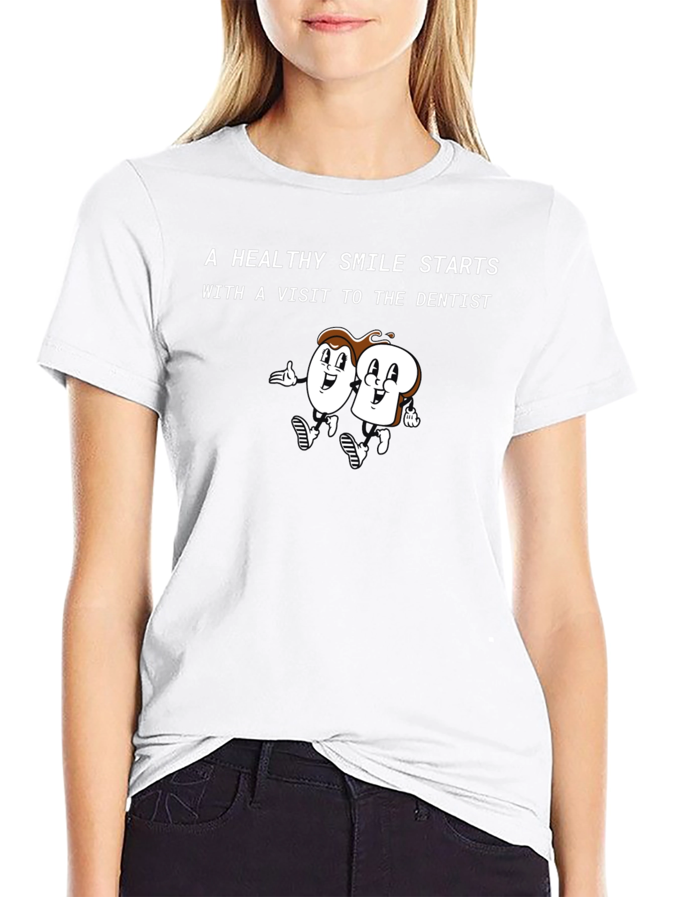 Healthy Smile Dentist Visit Black T-Shirt