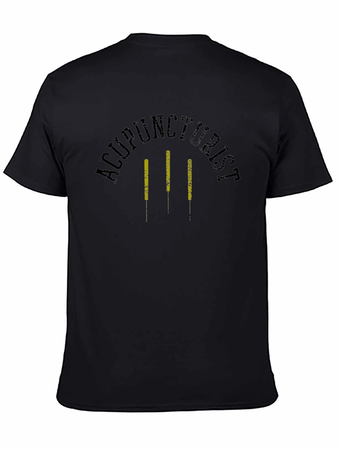 Acupuncturist Graphic T-Shirt - Black Crew Neck