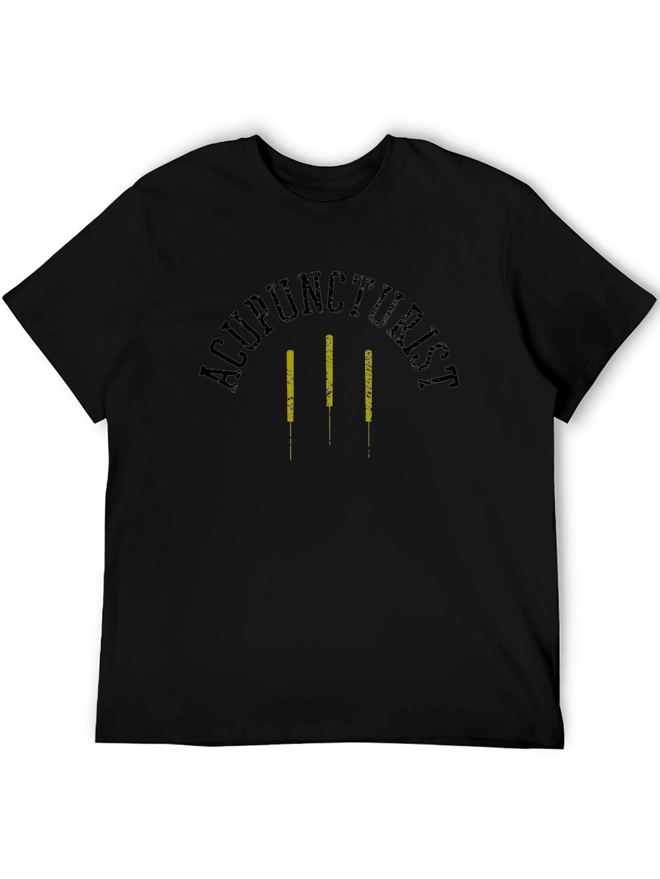 Acupuncturist Graphic T-Shirt - Black Crew Neck