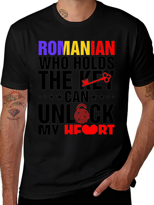 Romanian Key to My Heart Graphic T-Shirt