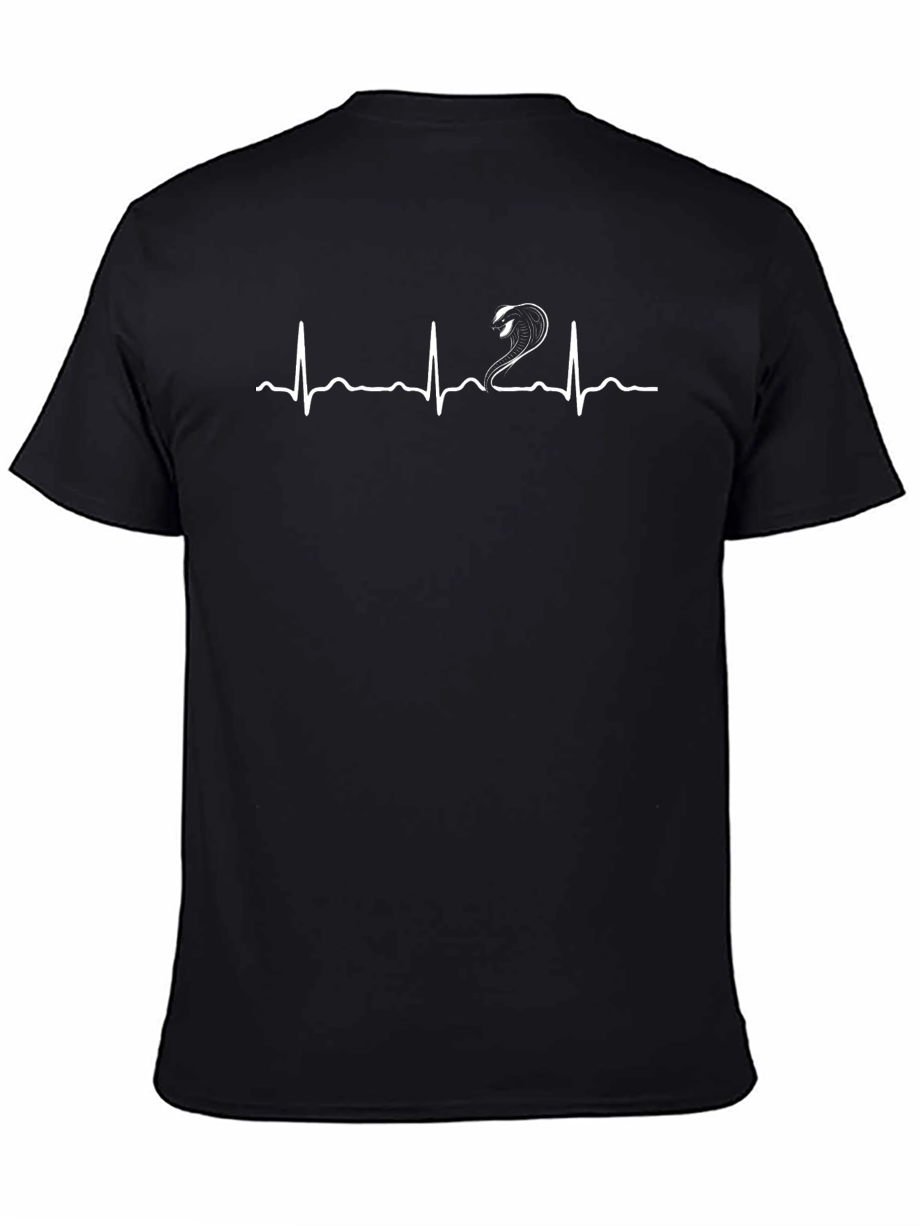 Cobra Heartbeat Graphic Tee - Black Cotton T-Shirt
