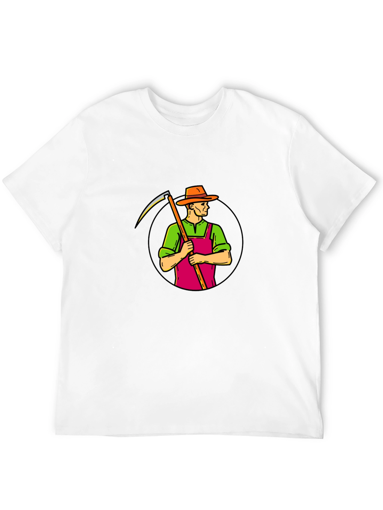 Scythe Farmer Graphic T-Shirt - Black Cotton Tee