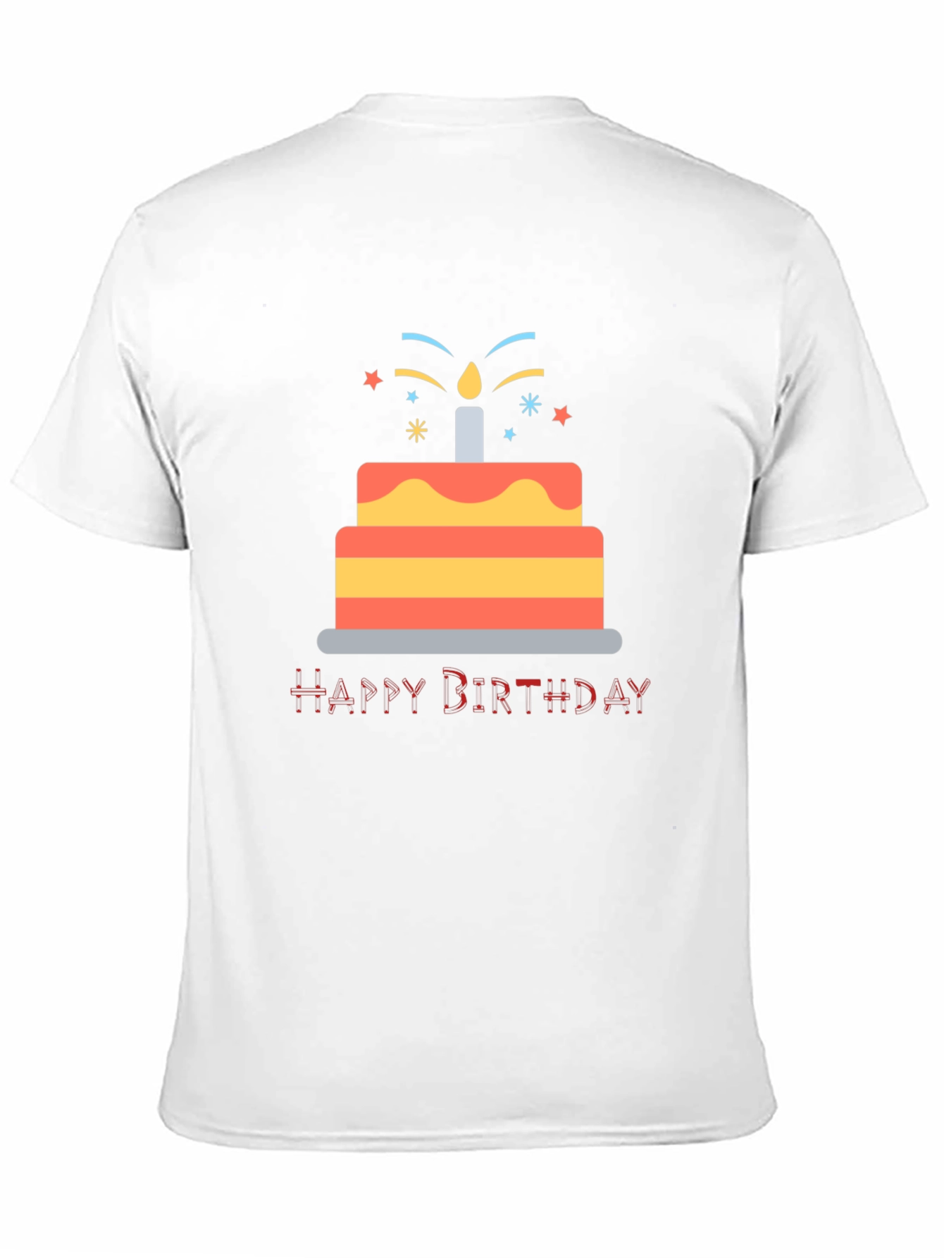 Happy Birthday Cake Graphic T-Shirt