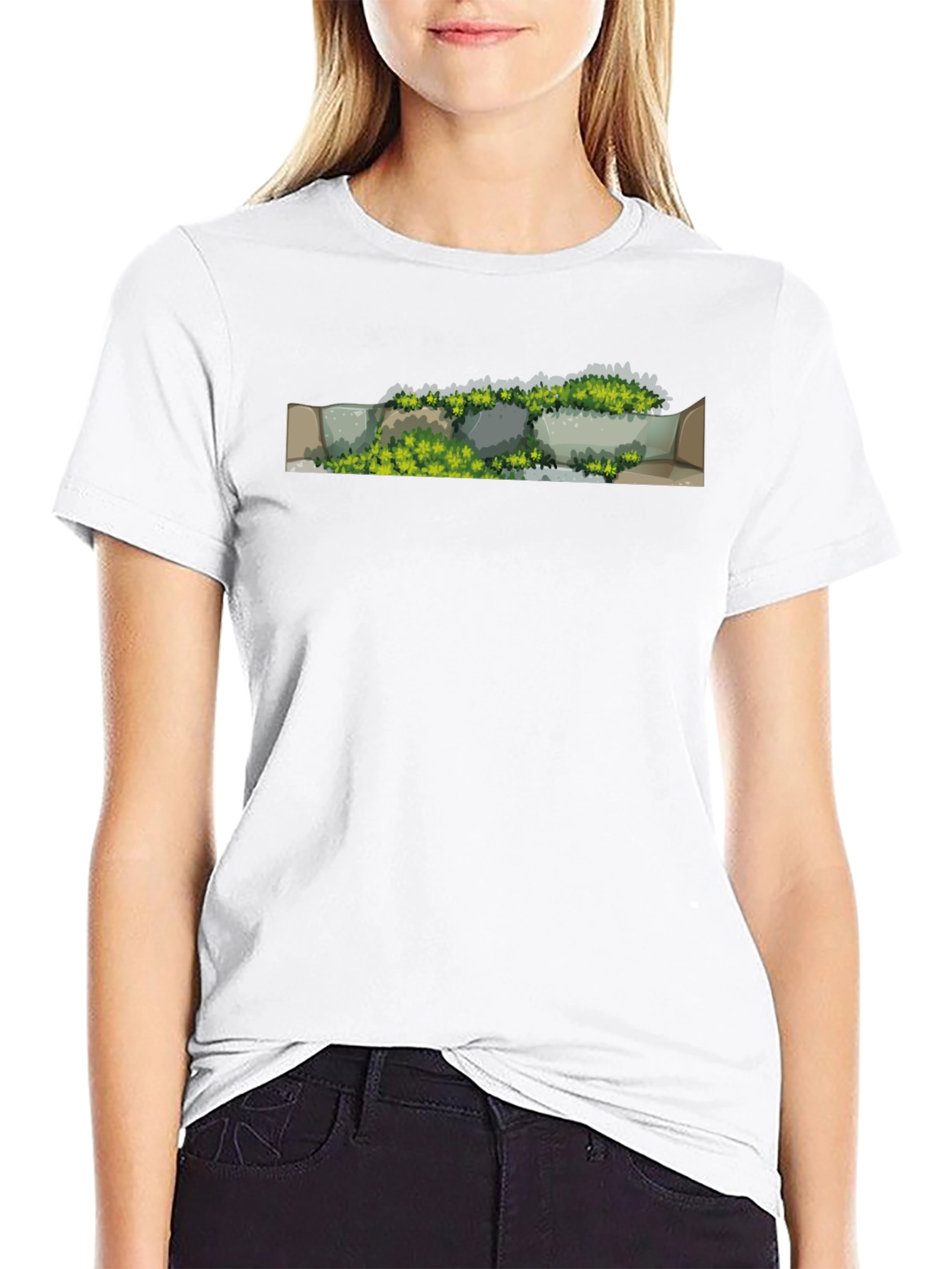 Mossy Stone Wall Graphic Tee - Nature Lovers Apparel