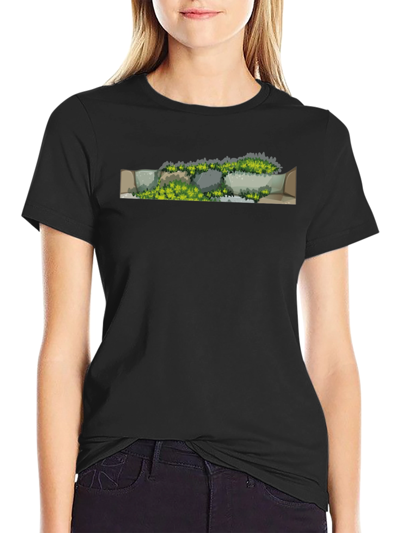 Mossy Stone Wall Graphic Tee - Nature Lovers Apparel