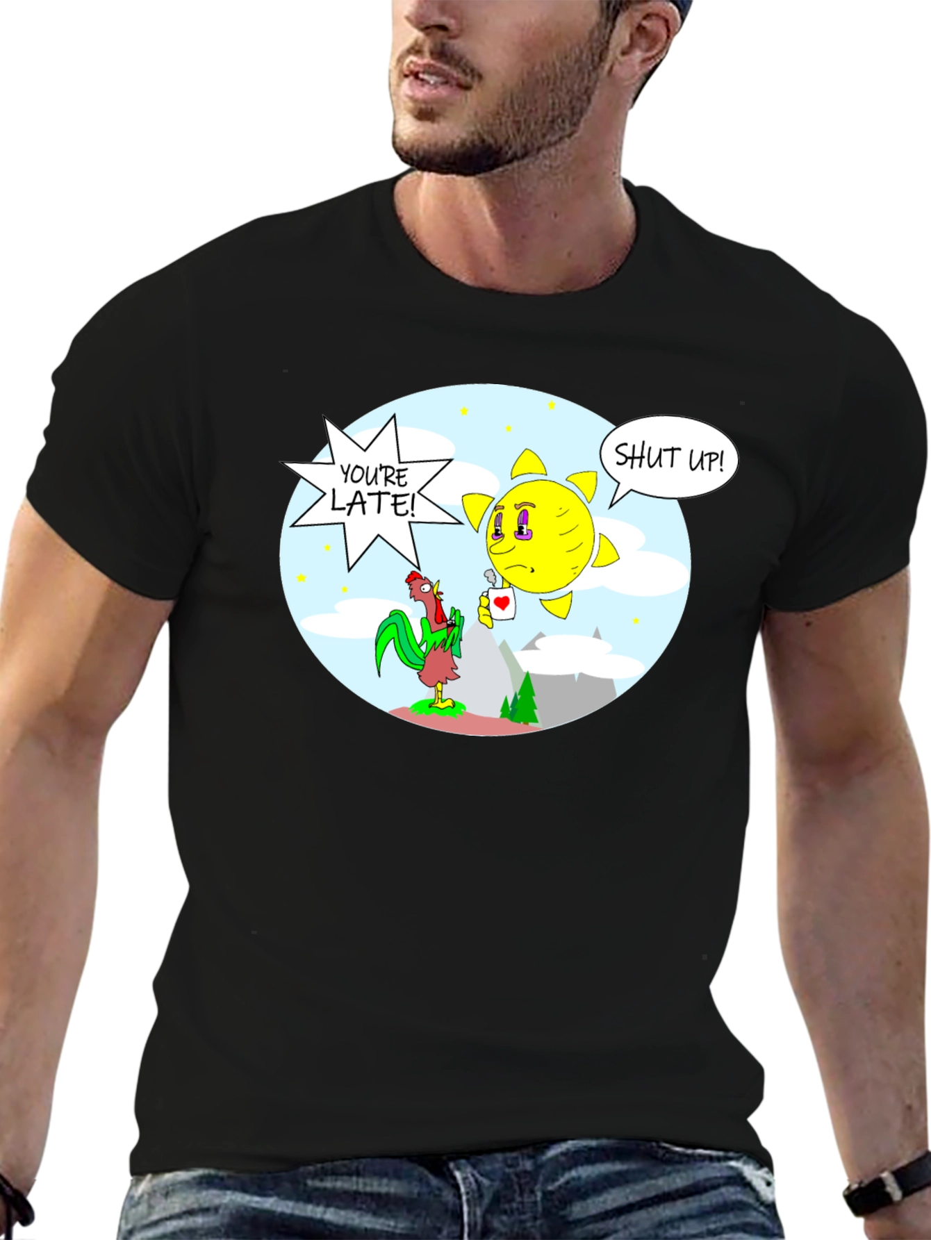 Humorous Youre Late! Graphic Tee