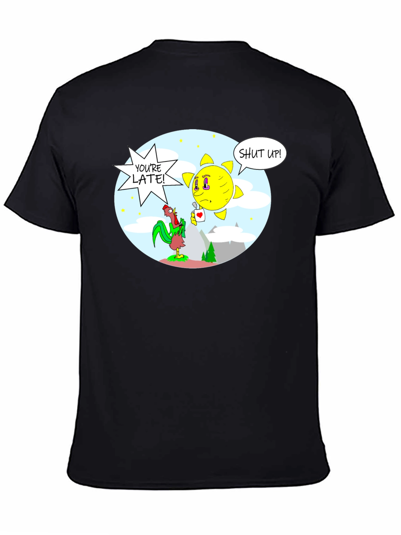 Humorous Youre Late! Graphic Tee