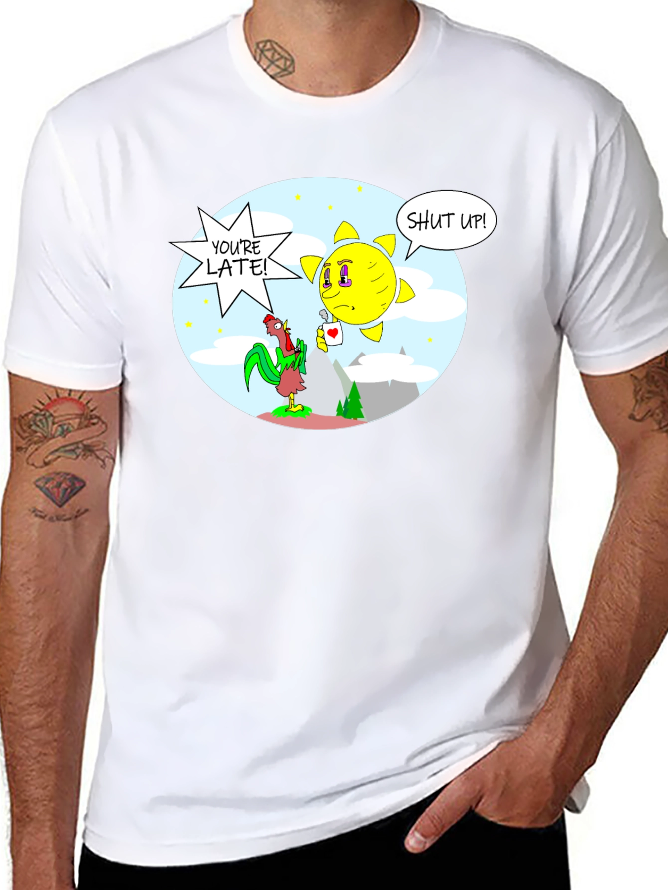 Humorous Youre Late! Graphic Tee