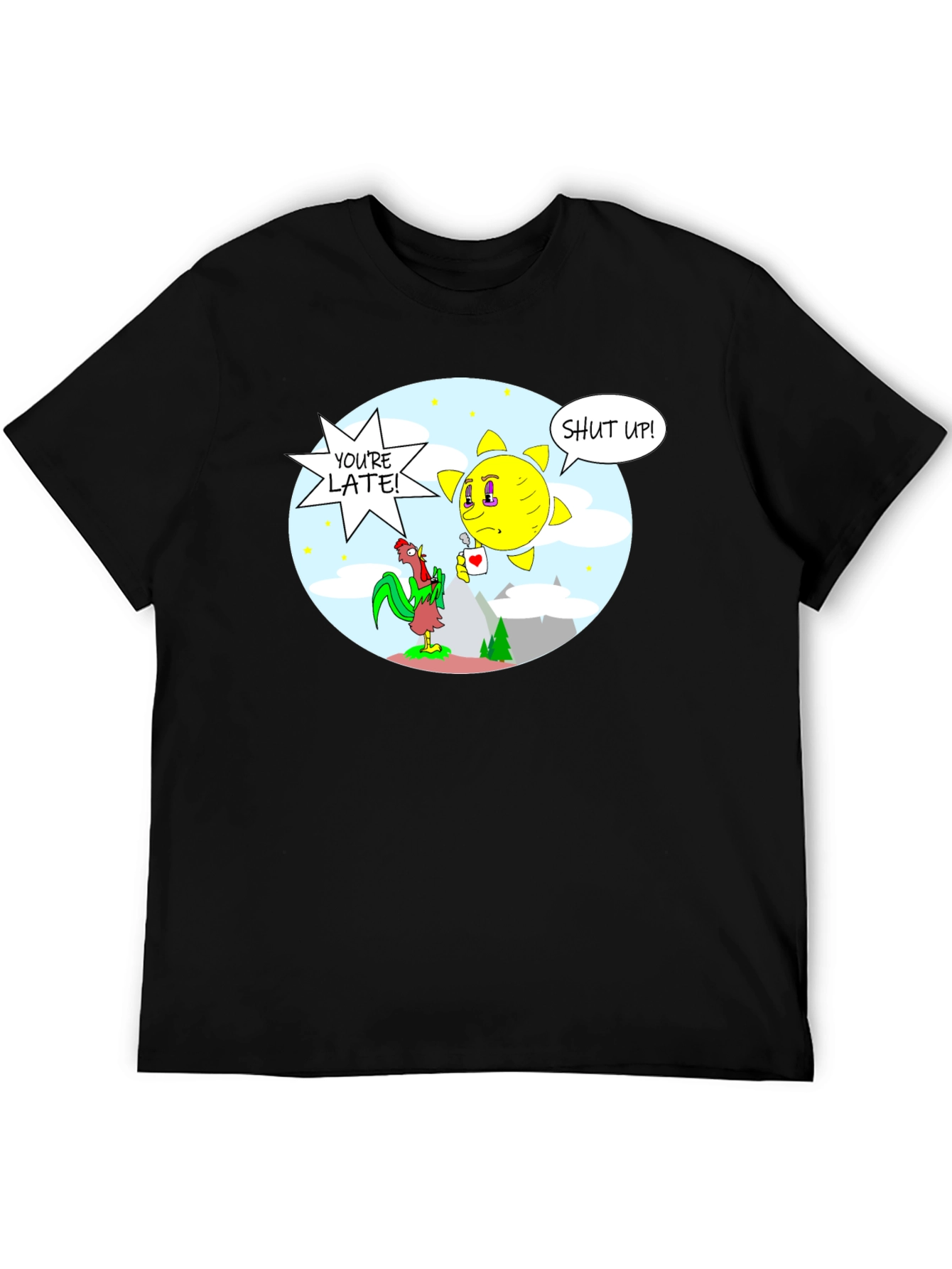 Humorous Youre Late! Graphic Tee