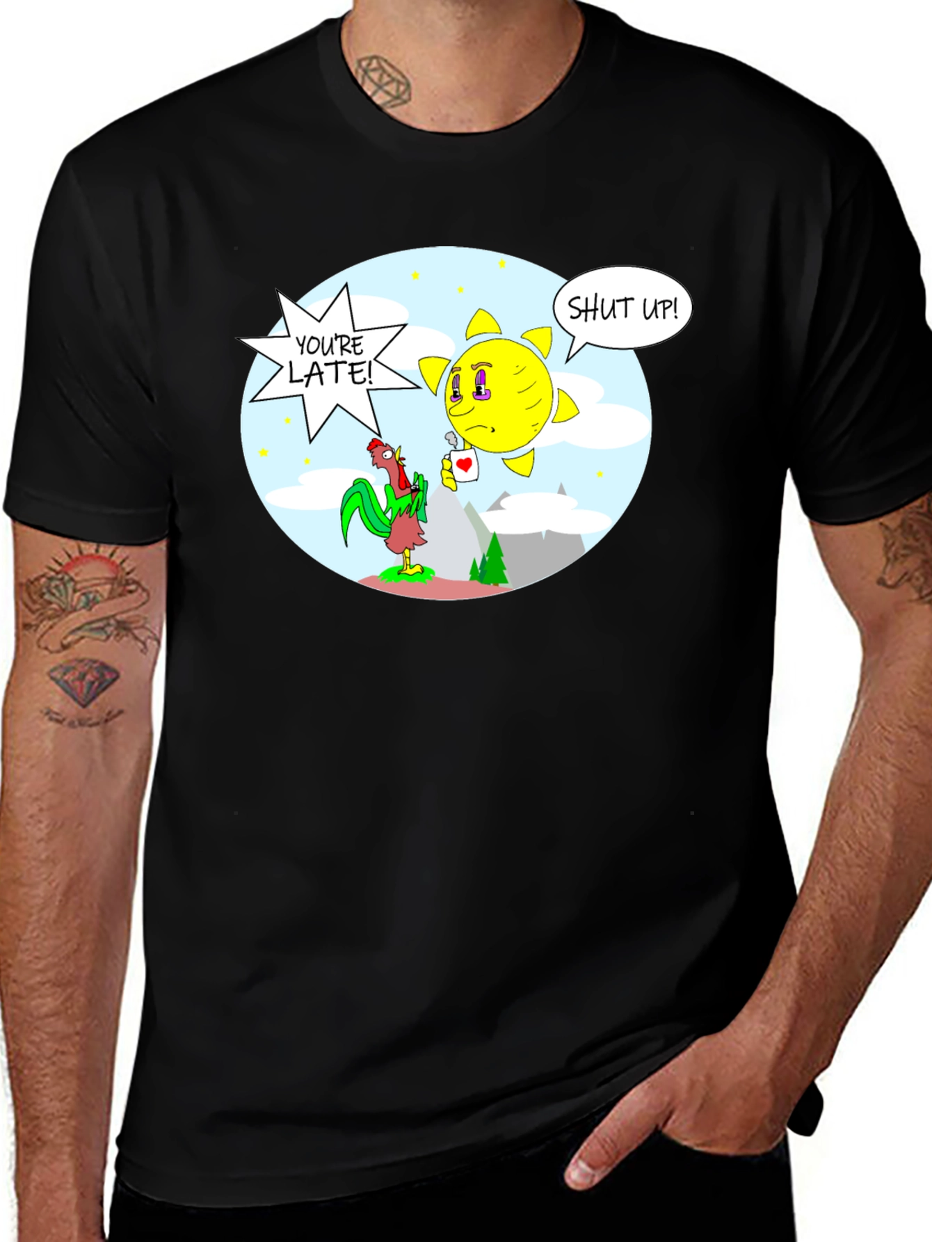Humorous Youre Late! Graphic Tee