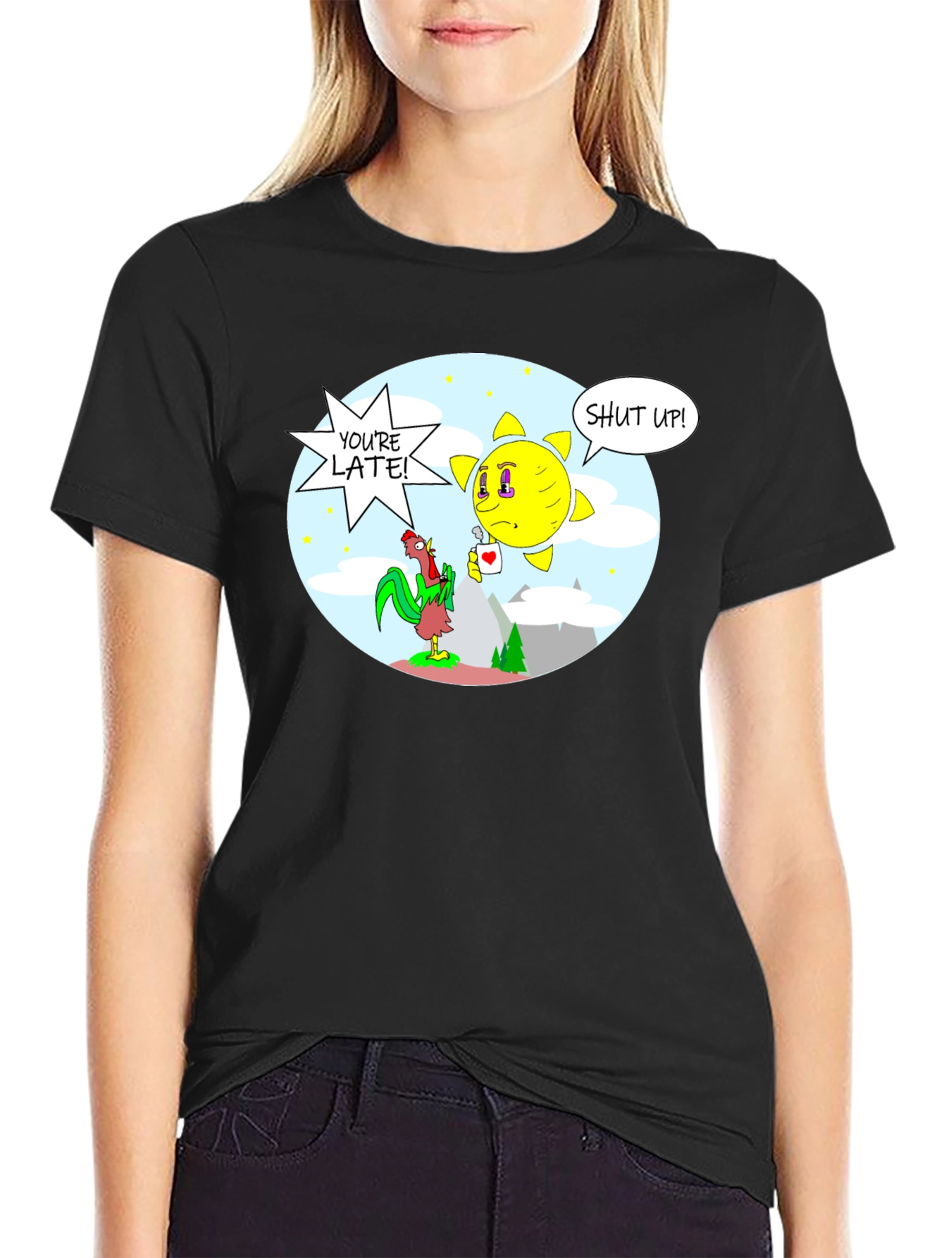 Humorous Youre Late! Graphic Tee