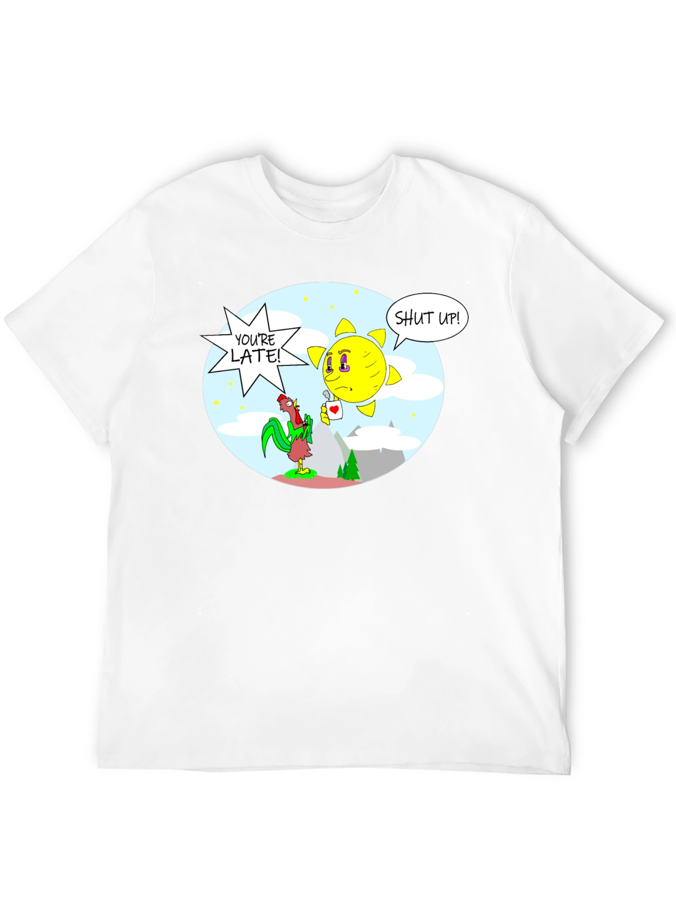 Humorous Youre Late! Graphic Tee