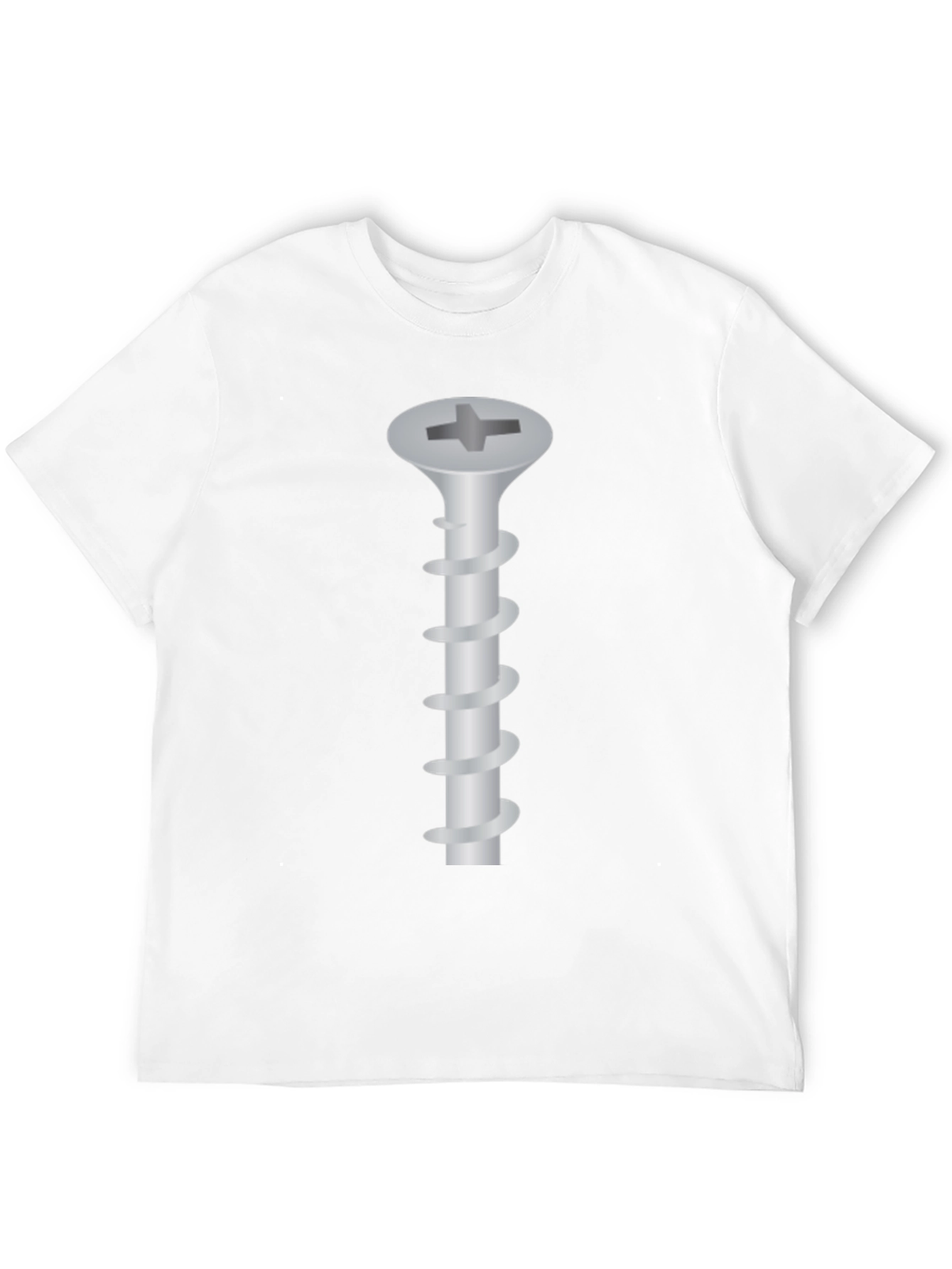 Novelty Screw Graphic Tee - Black Crew Neck
