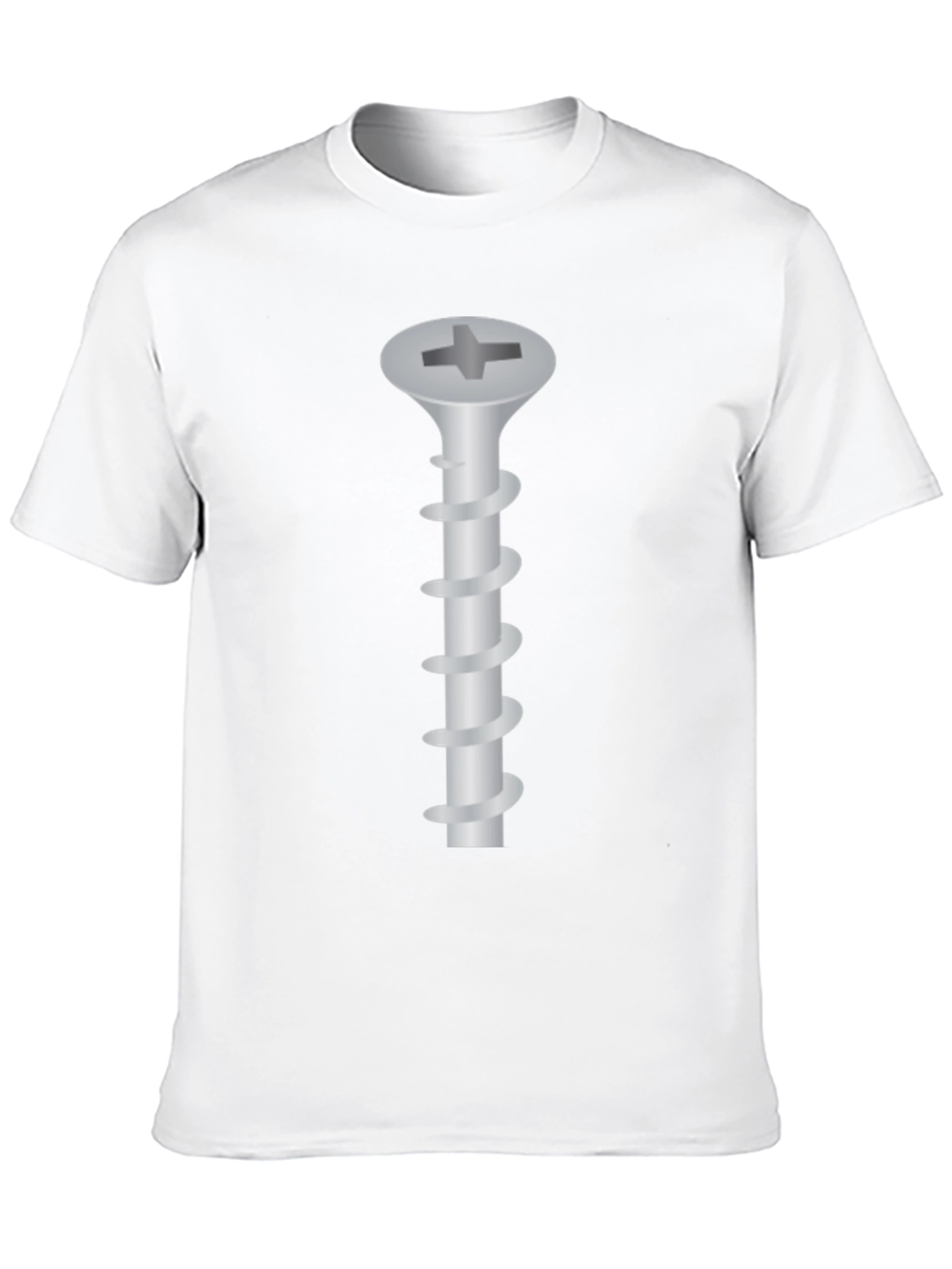 Novelty Screw Graphic Tee - Black Crew Neck