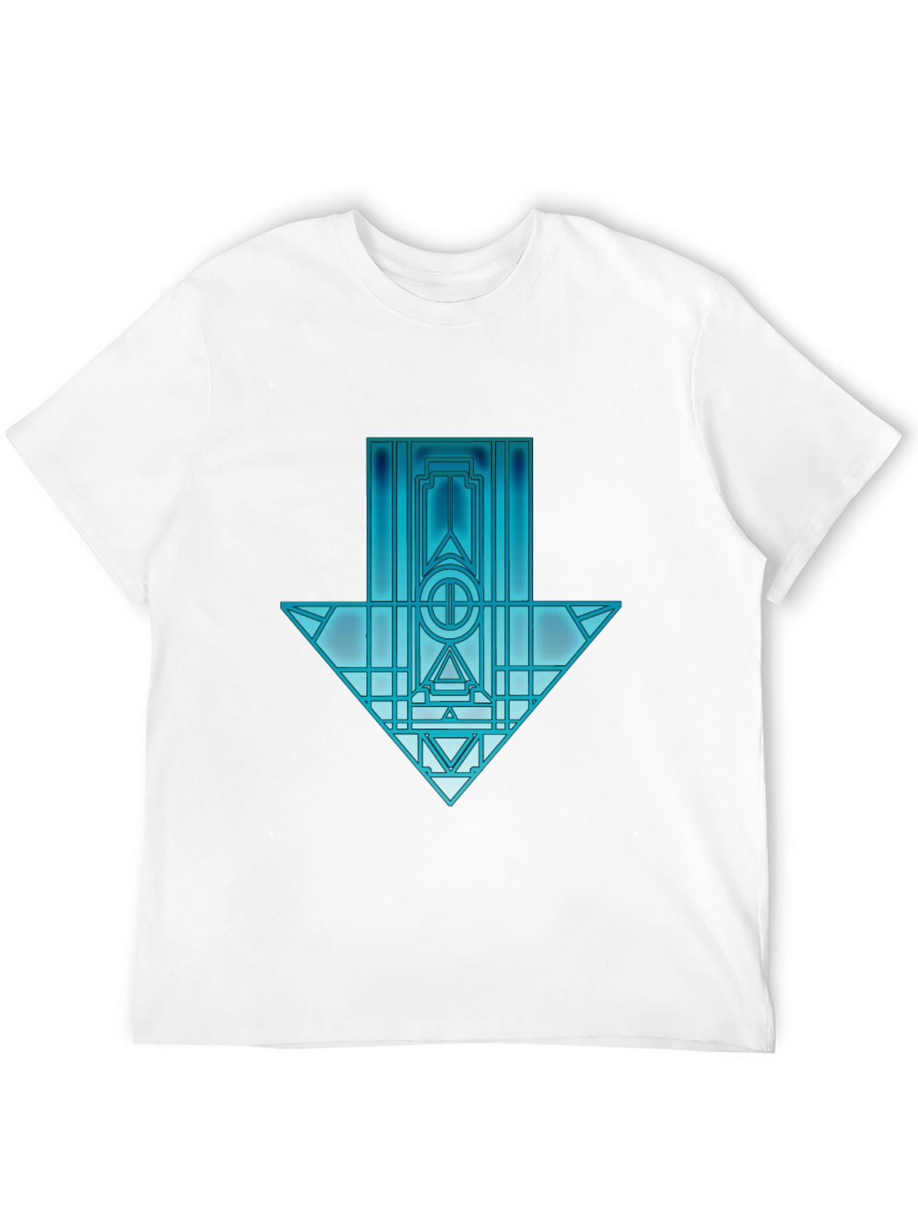 Geometric Arrow Graphic Tee - Unisex Black T-Shirt