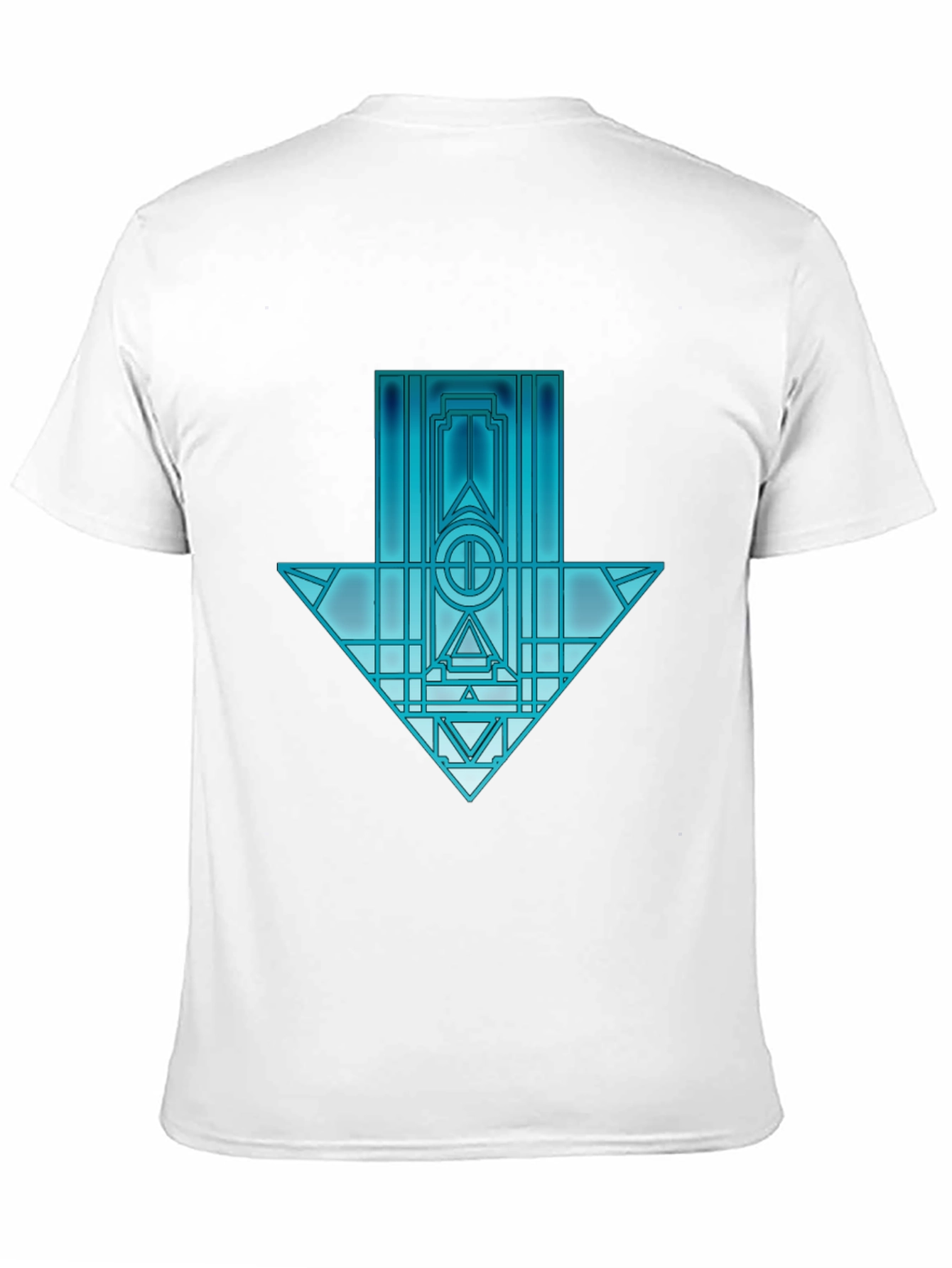 Geometric Arrow Graphic Tee - Unisex Black T-Shirt