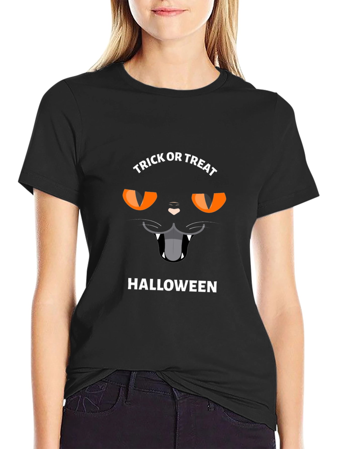 Halloween Black Cat T-Shirt