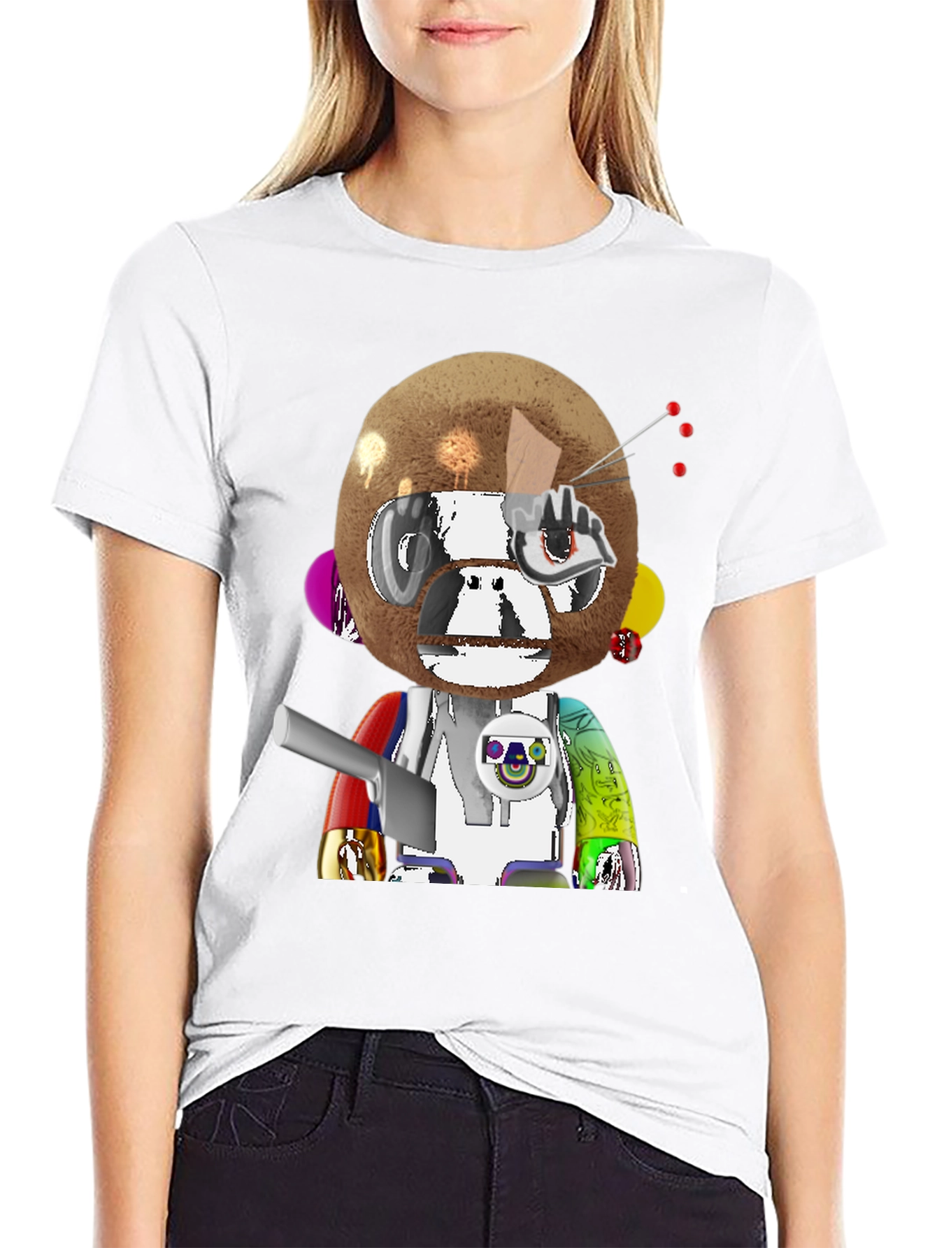 Cool Graphic Tee - Trendy Monkey Art