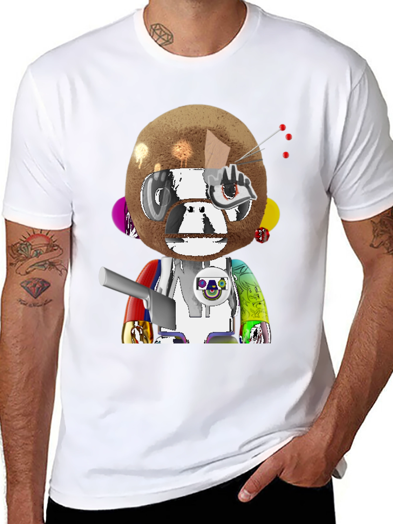 Cool Graphic Tee - Trendy Monkey Art