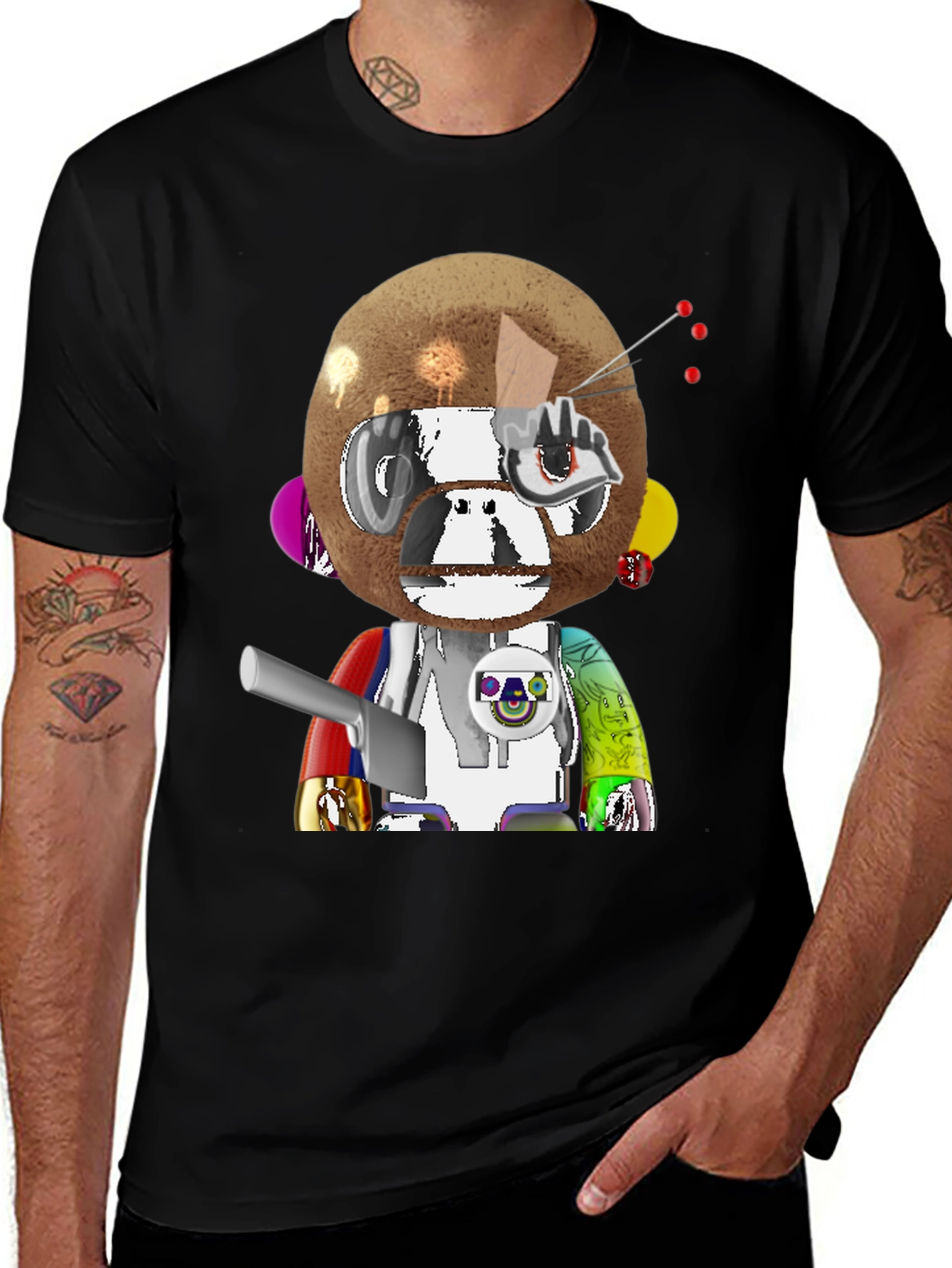 Cool Graphic Tee - Trendy Monkey Art