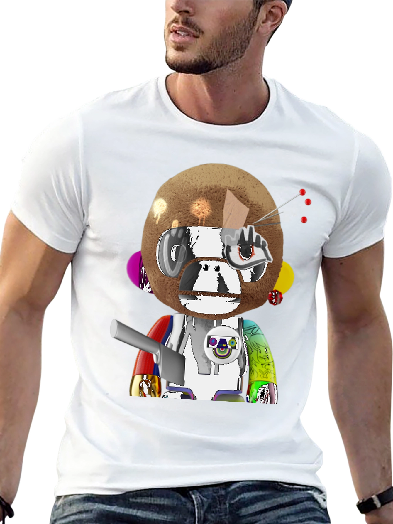 Cool Graphic Tee - Trendy Monkey Art