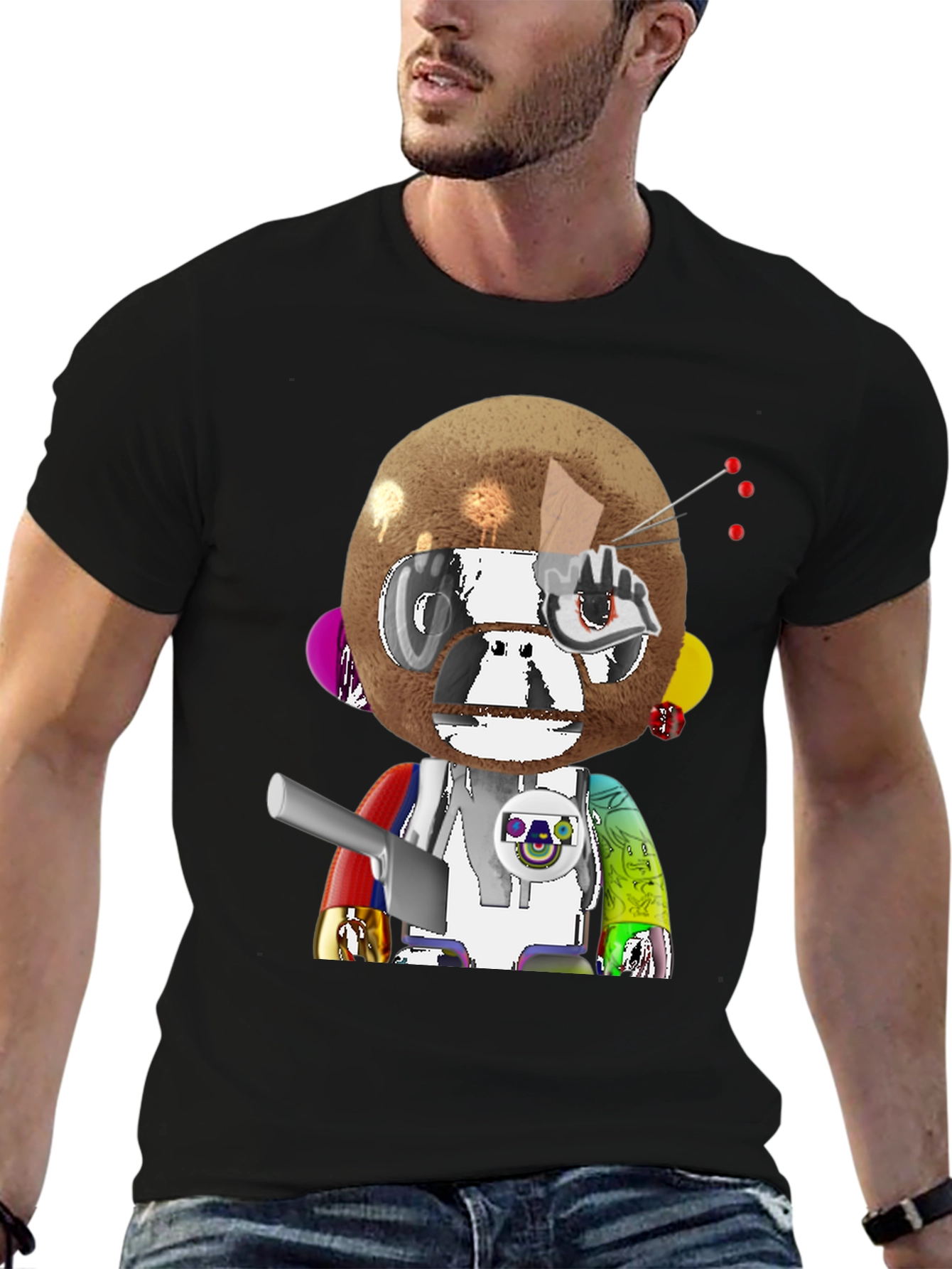 Cool Graphic Tee - Trendy Monkey Art