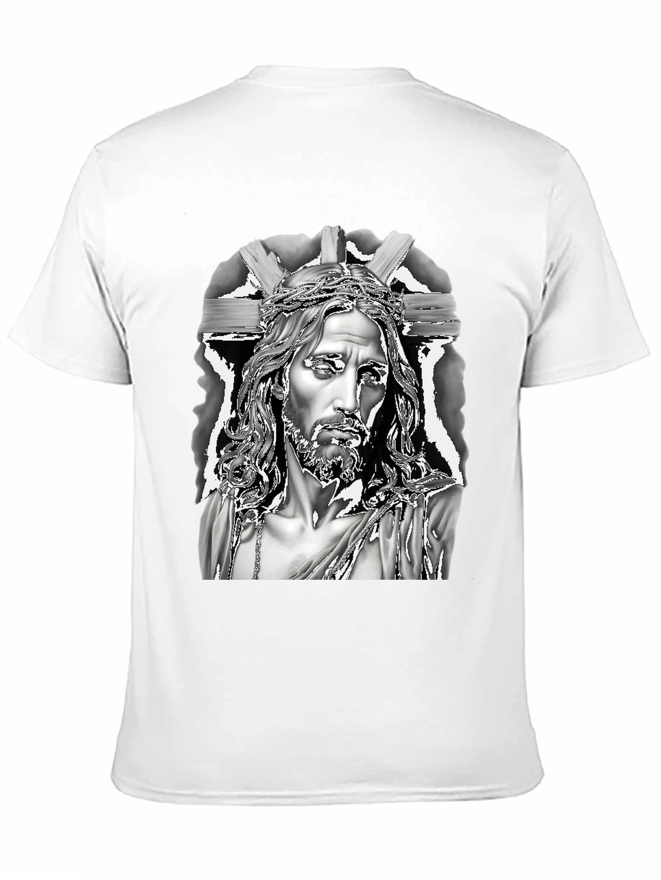 Jesus Graphic Print Black T-Shirt