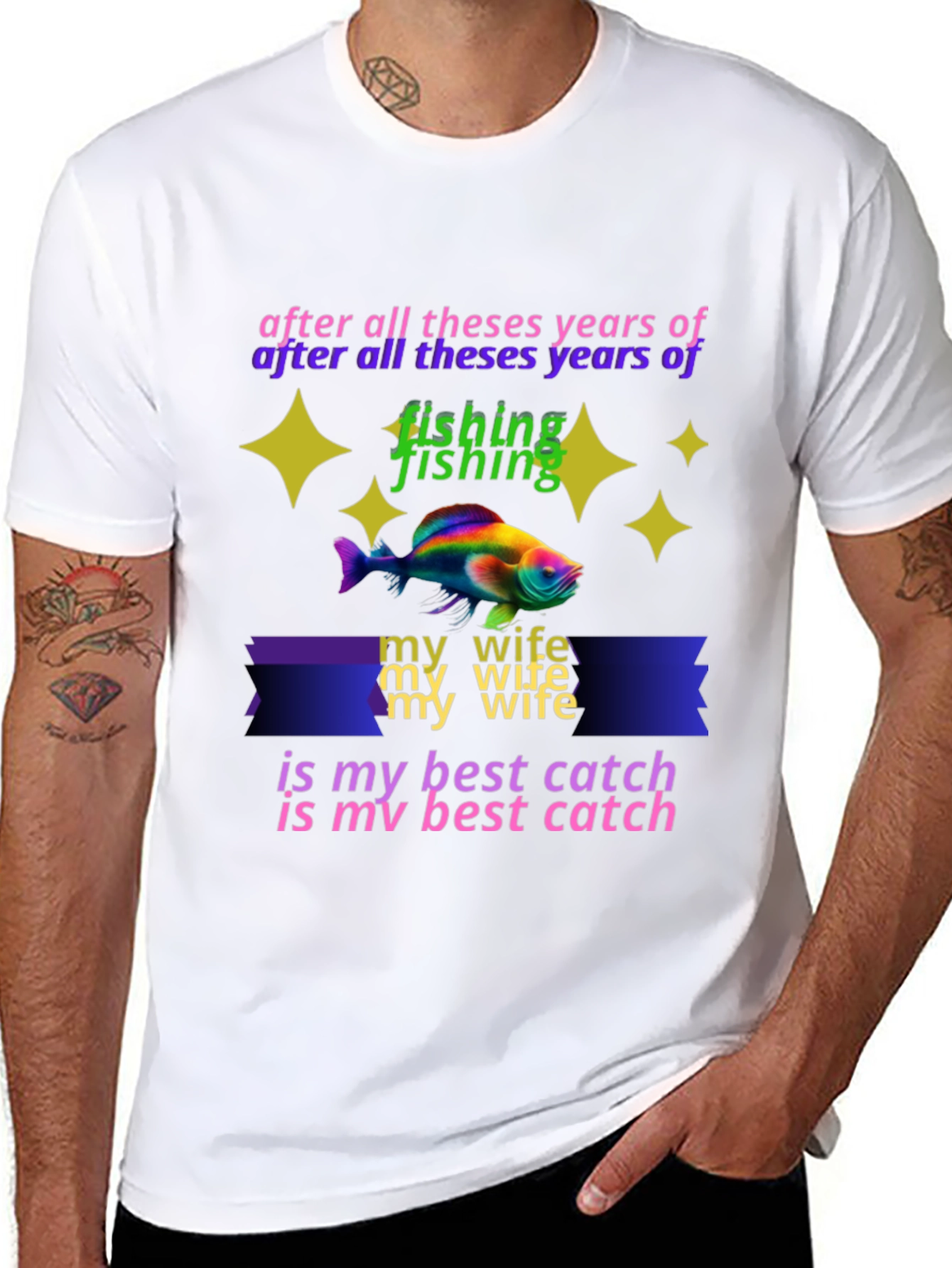 Funny Fishing T-Shirt: My Wife is My Best Catch!