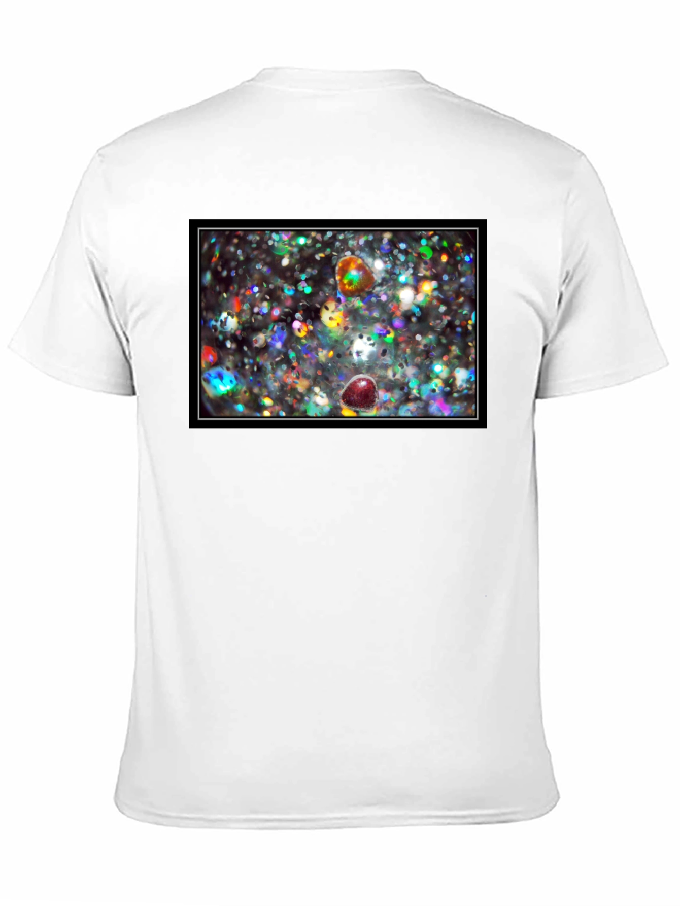 Sparkling Abstract Graphic Black T-Shirt