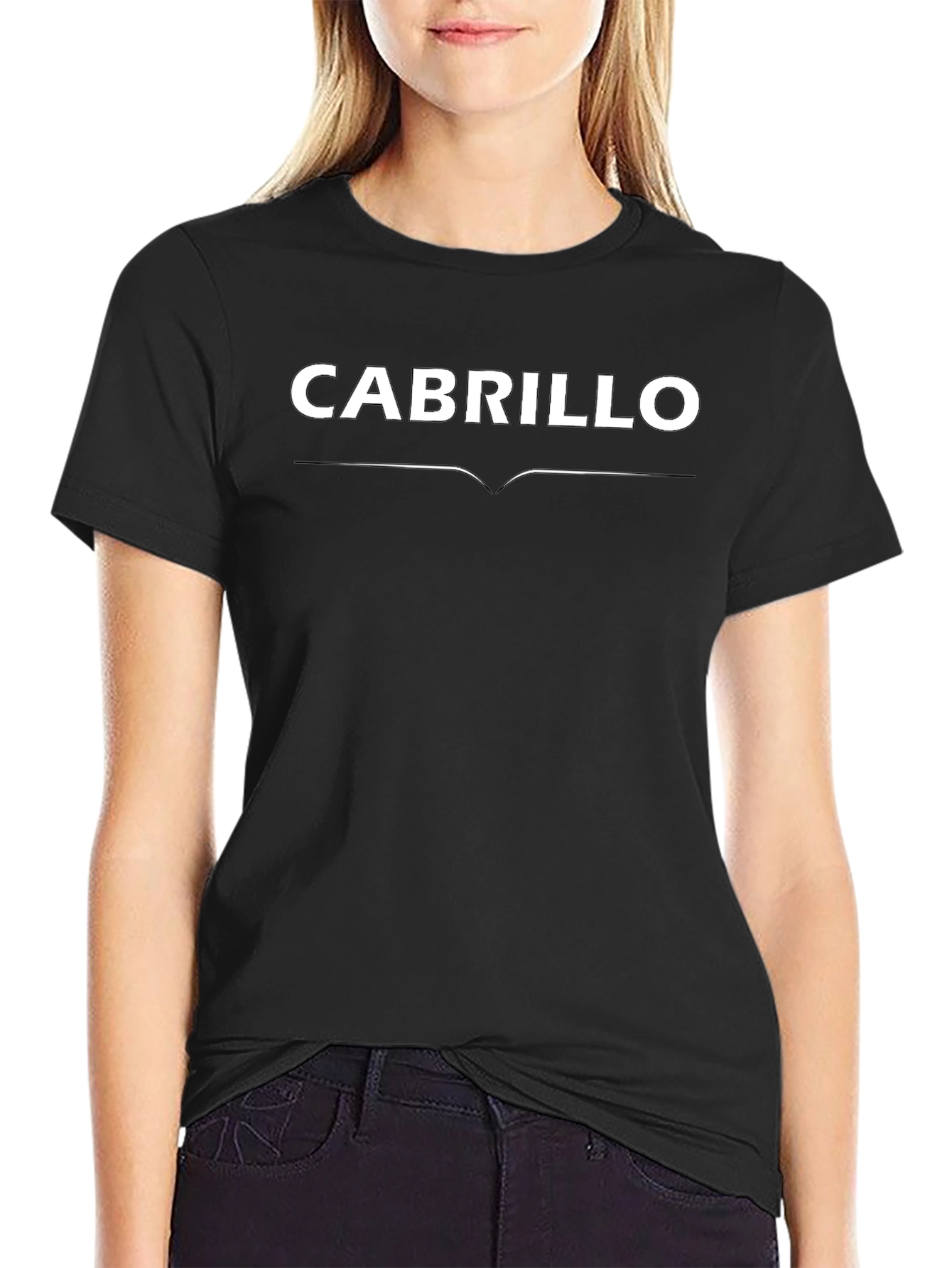 Cabrillo Text Graphic Black T-Shirt