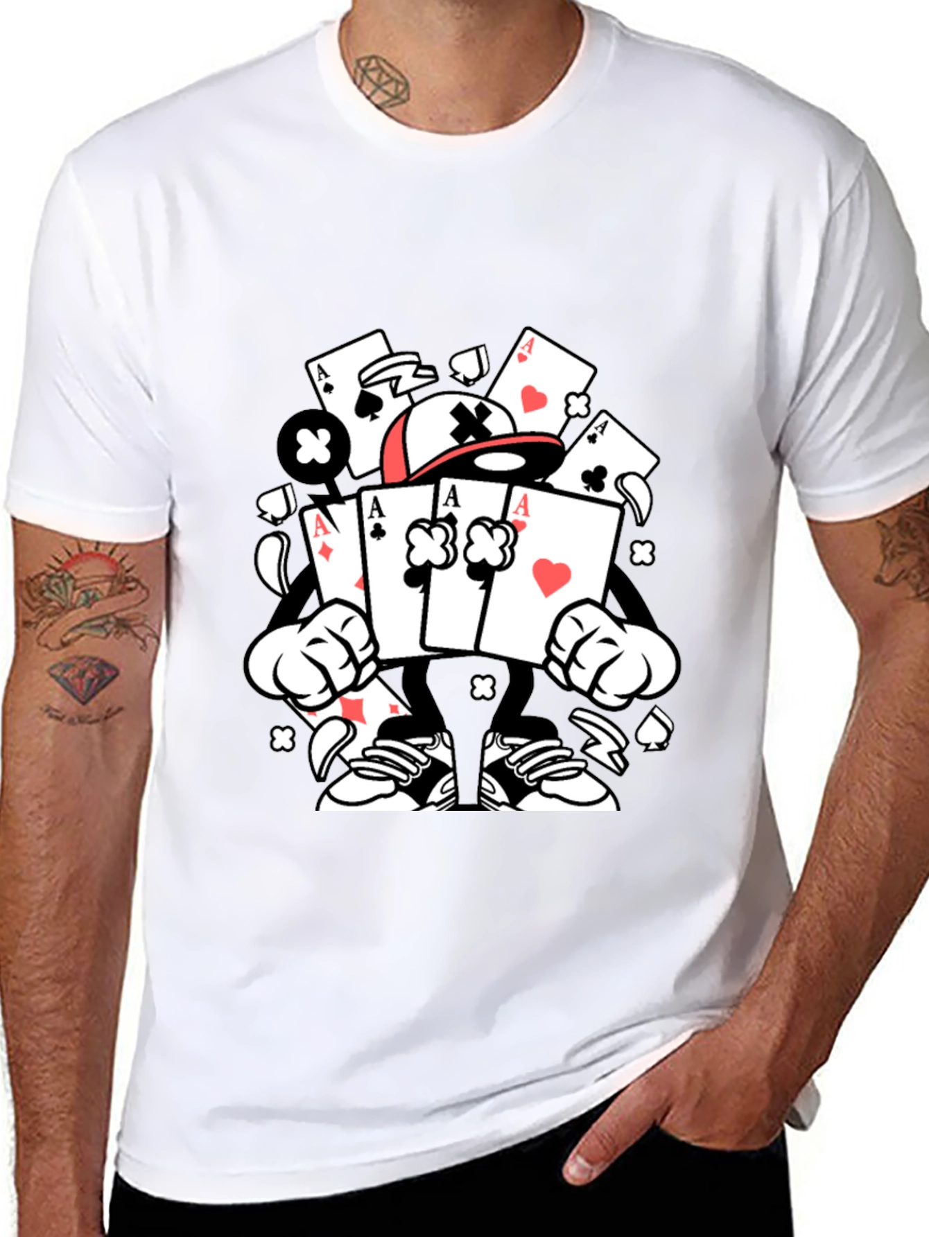 Ace Card Character Graphic T-Shirt