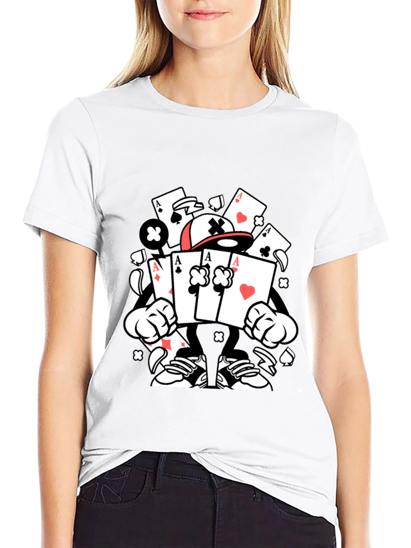 Ace Card Character Graphic T-Shirt